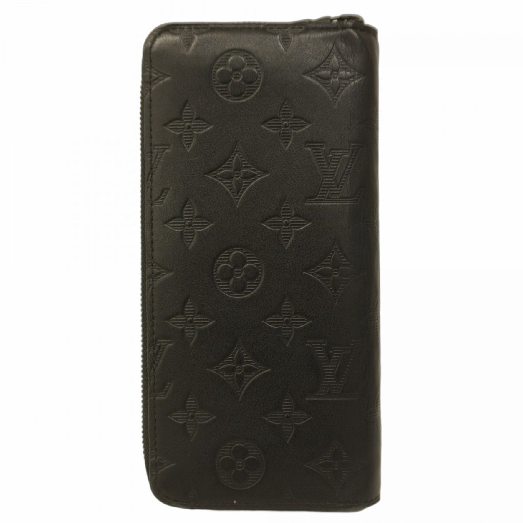 Louis Vuitton Monogram Shadow Zippy Wallet Vertical M62902 Noir Men's Long