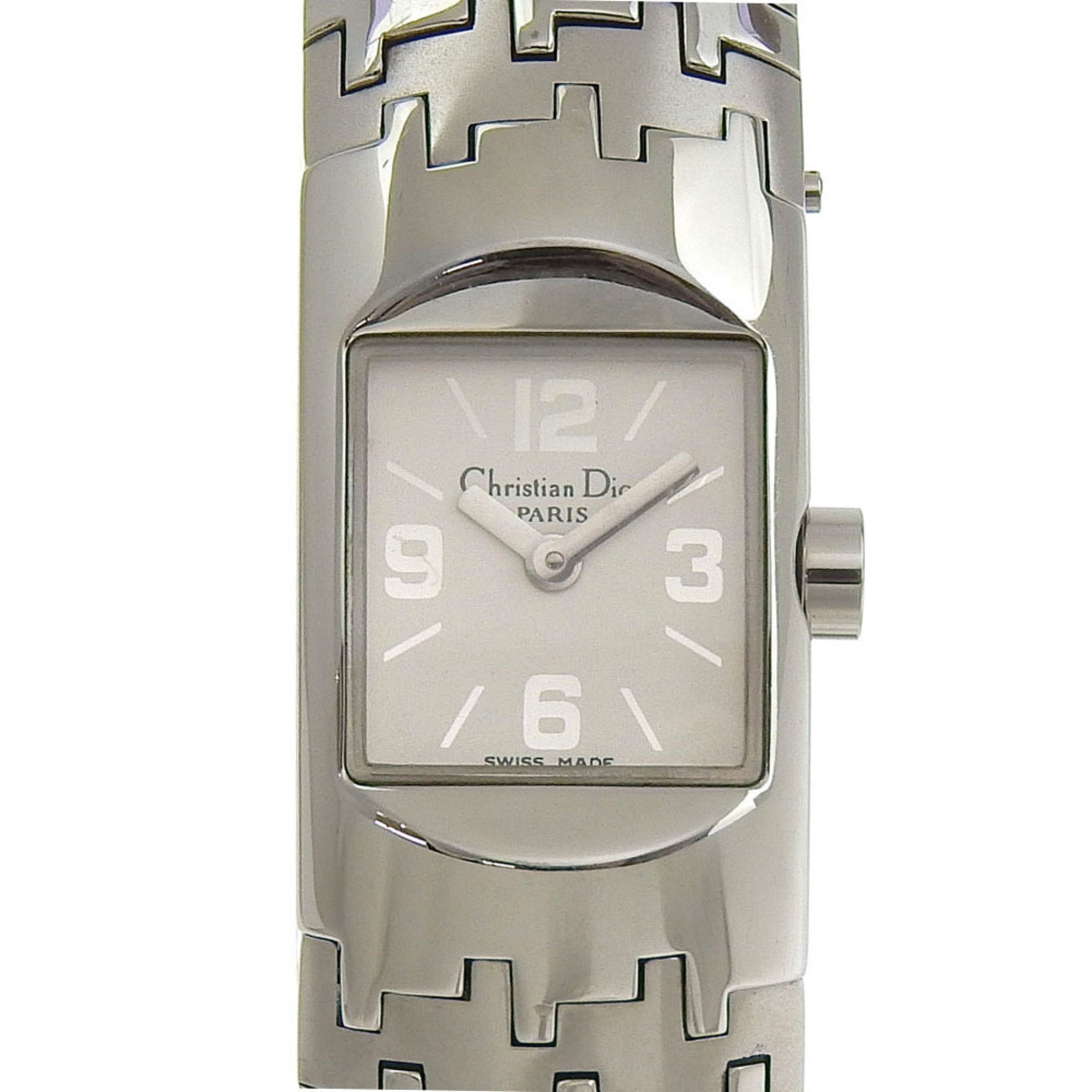 Christian Dior Dior Diophyllic Watch Stainless Steel Quartz Analog Display White Dial Ladies