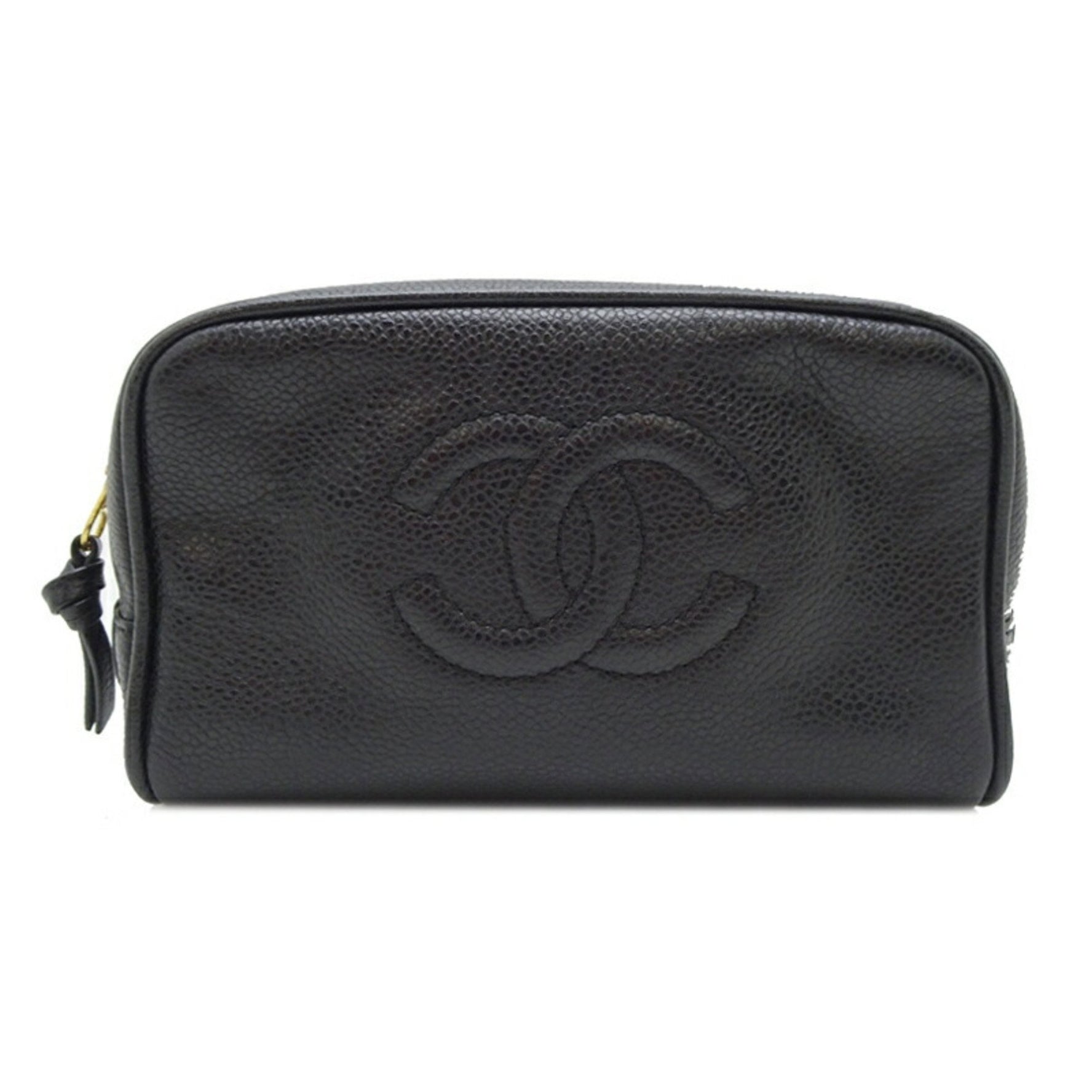 Chanel Coco Mark Pouch in Caviar Leather