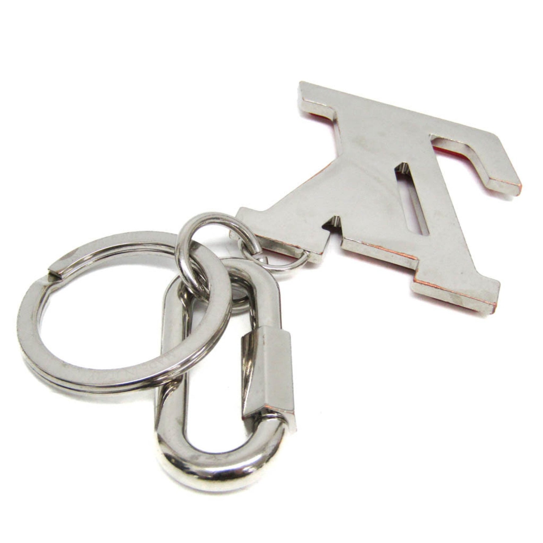 Louis Vuitton LV Soft Key Ring Keyring (Orange,Silver)