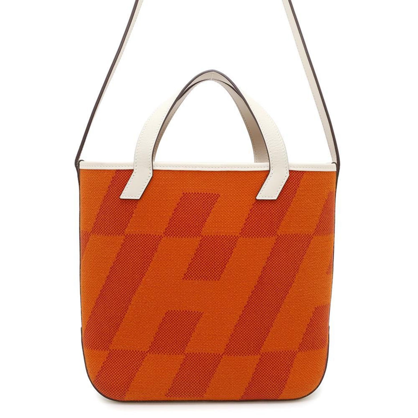 Hermes Tote Bag H. En Bier PM Hu Swift Toile H U Engraved Shoulder