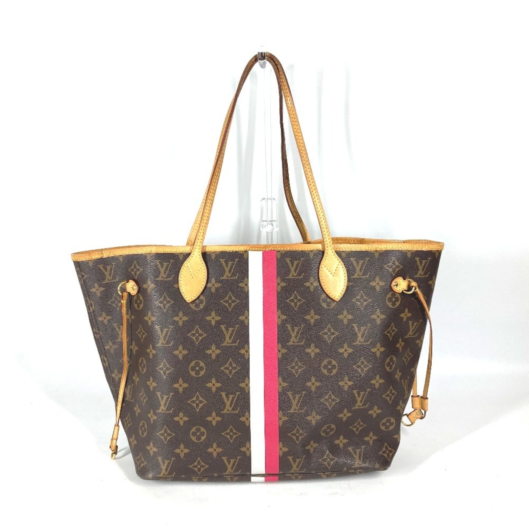 Louis Vuitton Monogram Neverfull MM Tote Bag Shoulder Canvas Pivoine Pink