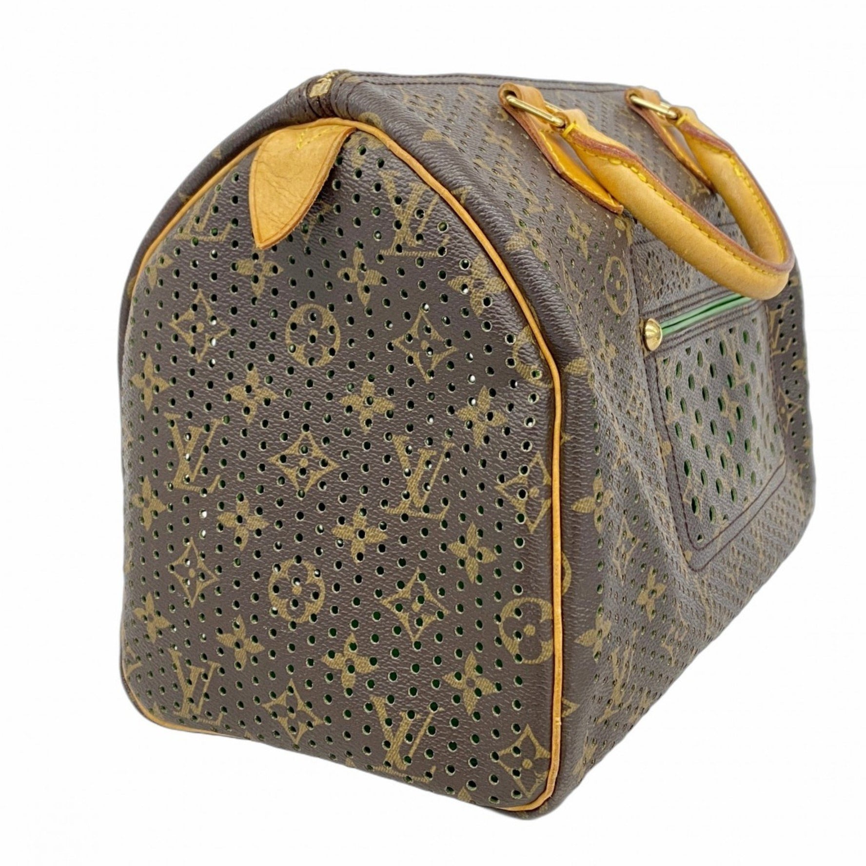 Louis Vuitton Monogram Perforated Speedy 30 Handbag M95181 Vert Women's