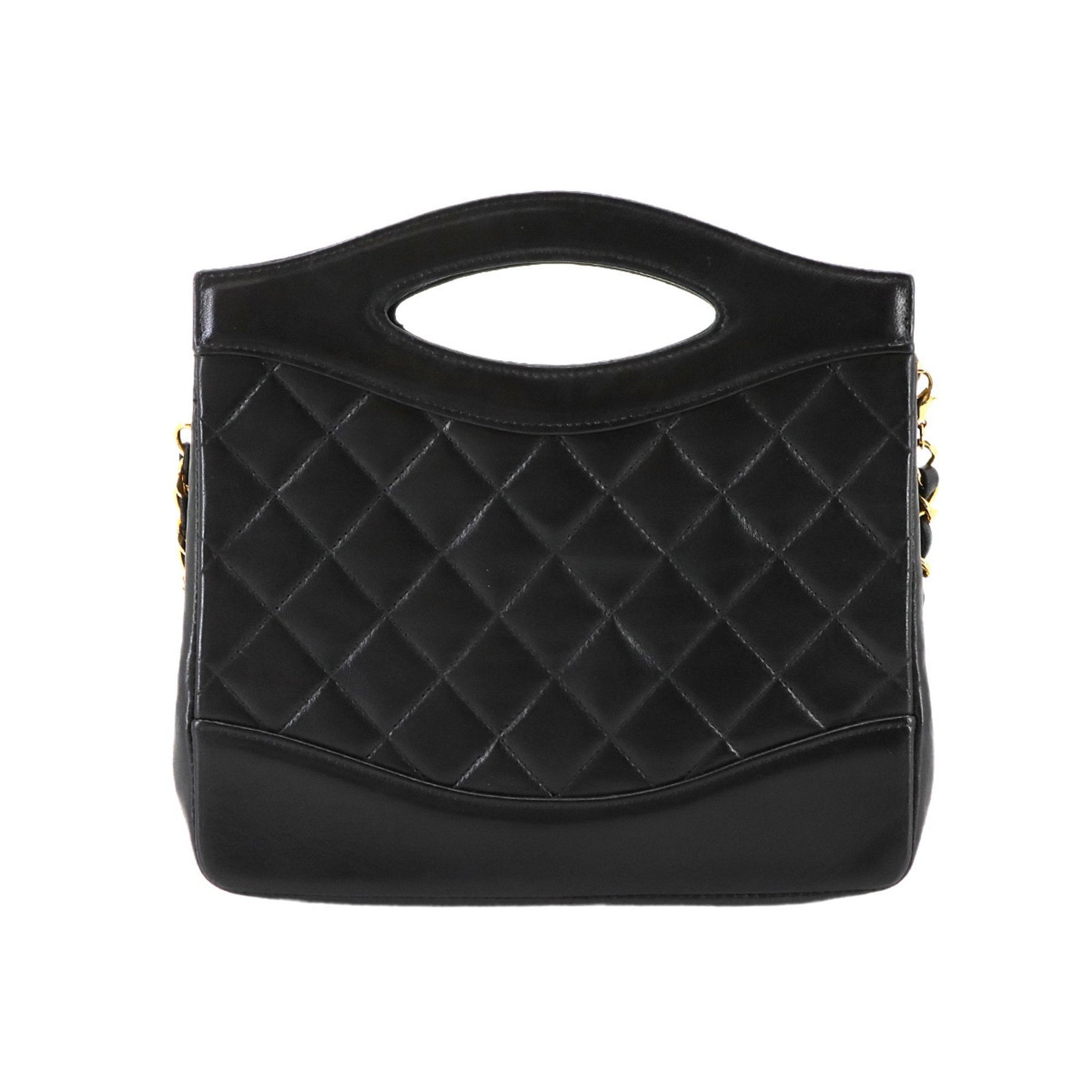 CHANEL Matelasse hand and chain shoulder bag in lambskin with gold hardware