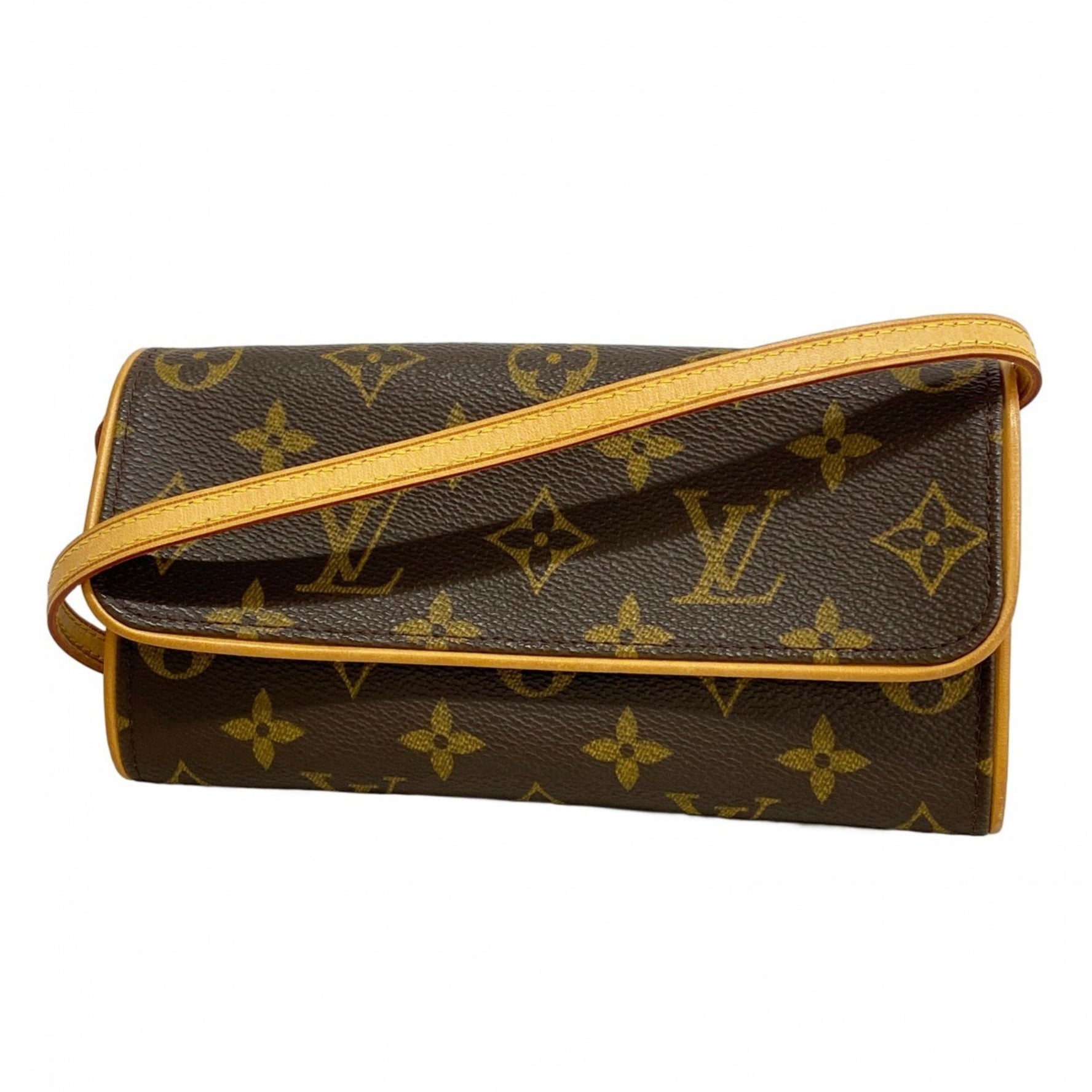 Louis Vuitton Monogram Pochette Twin PM Shoulder Bag M51854 Brown Women's