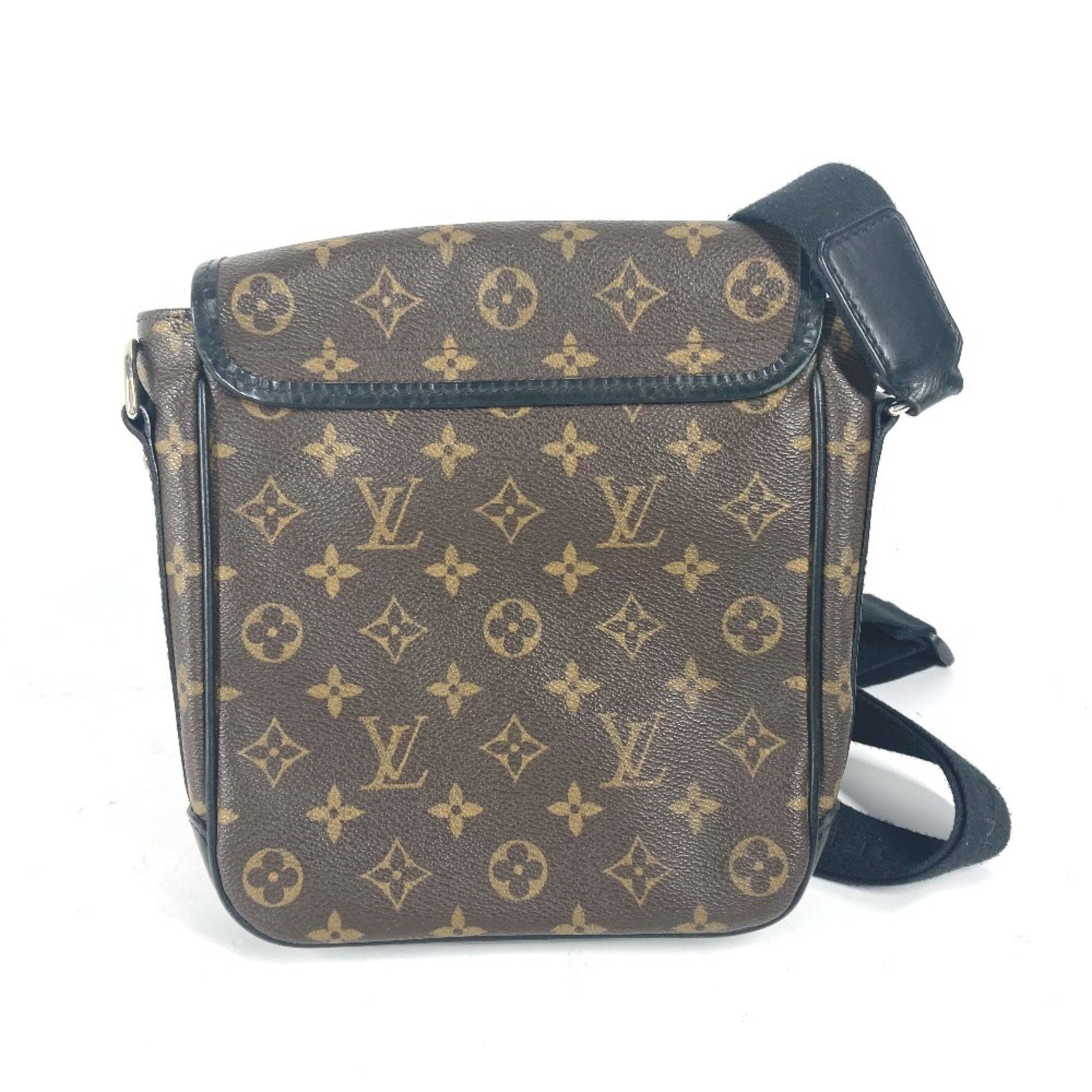 LOUIS VUITTON M56717 Monogram Macassar Bus PM Pochette Flap Shoulder Bag Canvas Men's Women's Brown