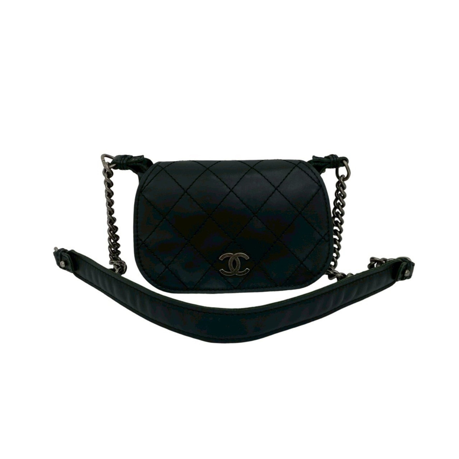 Seal No. 18 CHANEL Coco Mark Wild Stitch Leather Chain Shoulder Bag