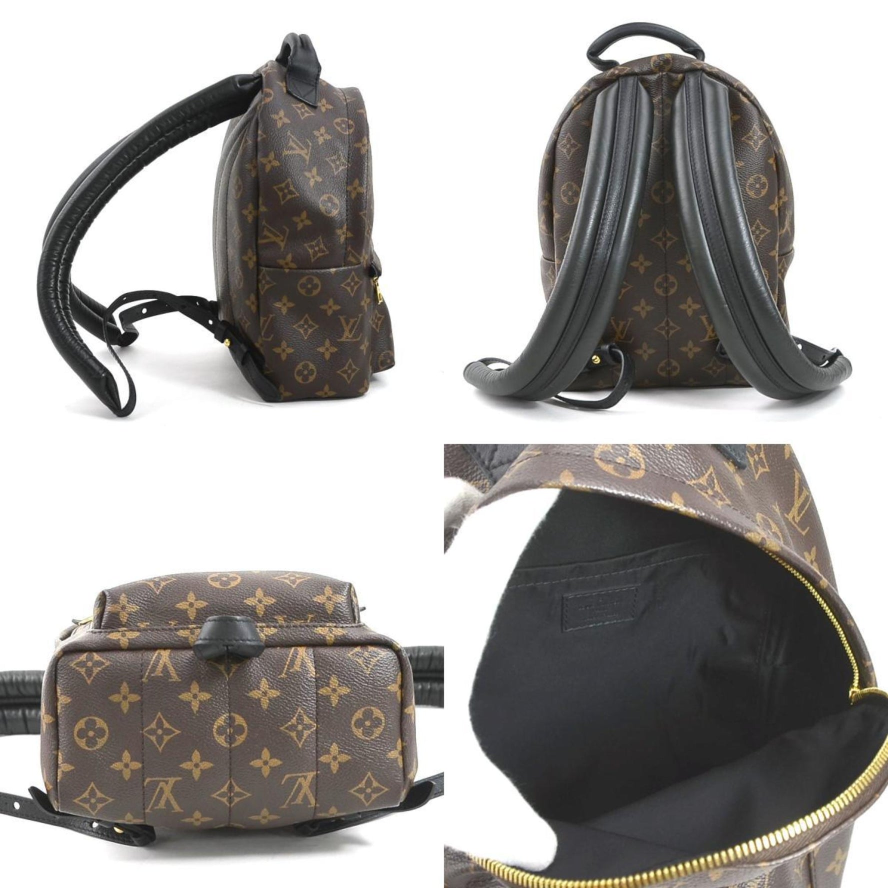 Louis Vuitton Backpack Monogram Palm Springs PM Canvas Gold Men's