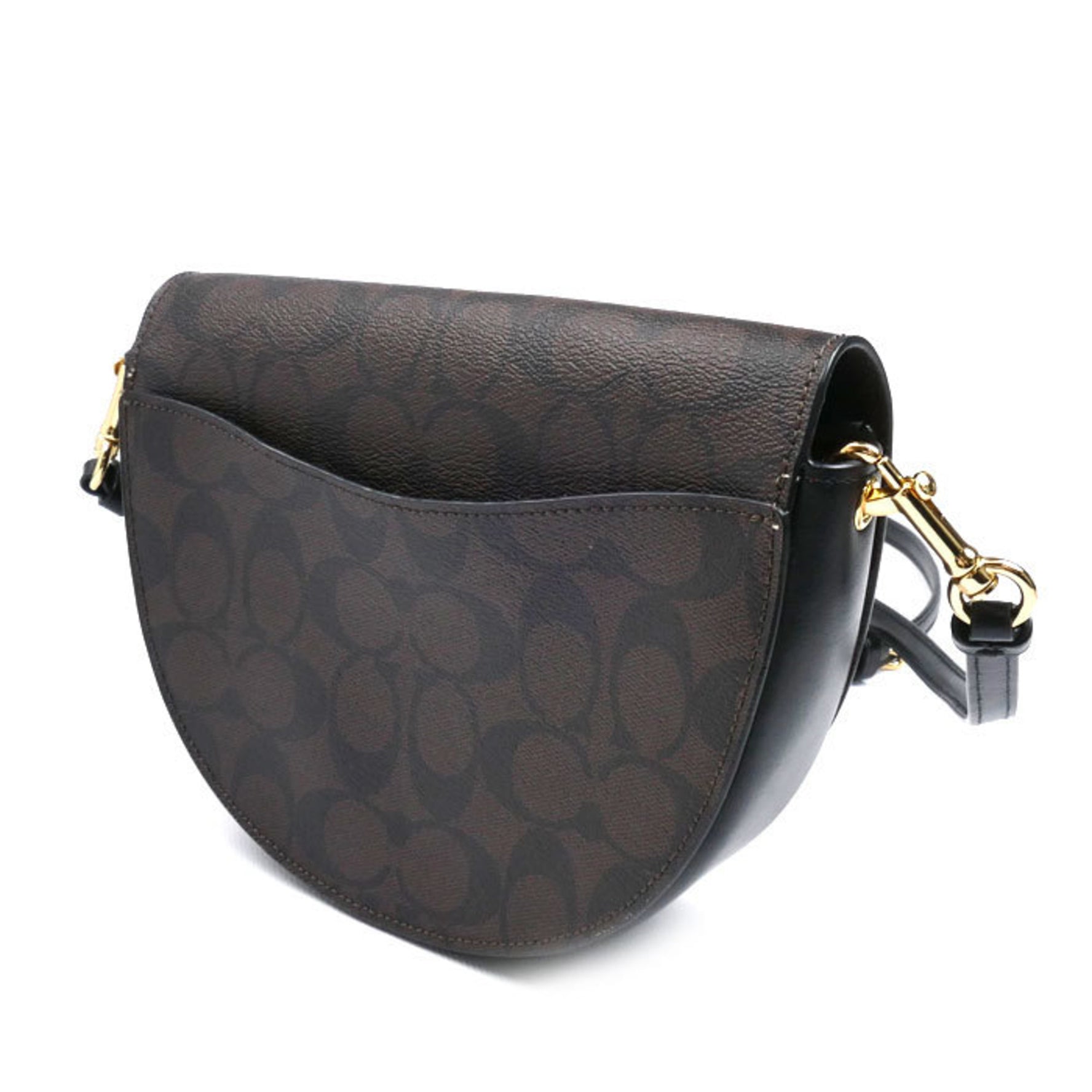 COACH Signature Ellen Crossbody Shoulder Bag, Brown and Black