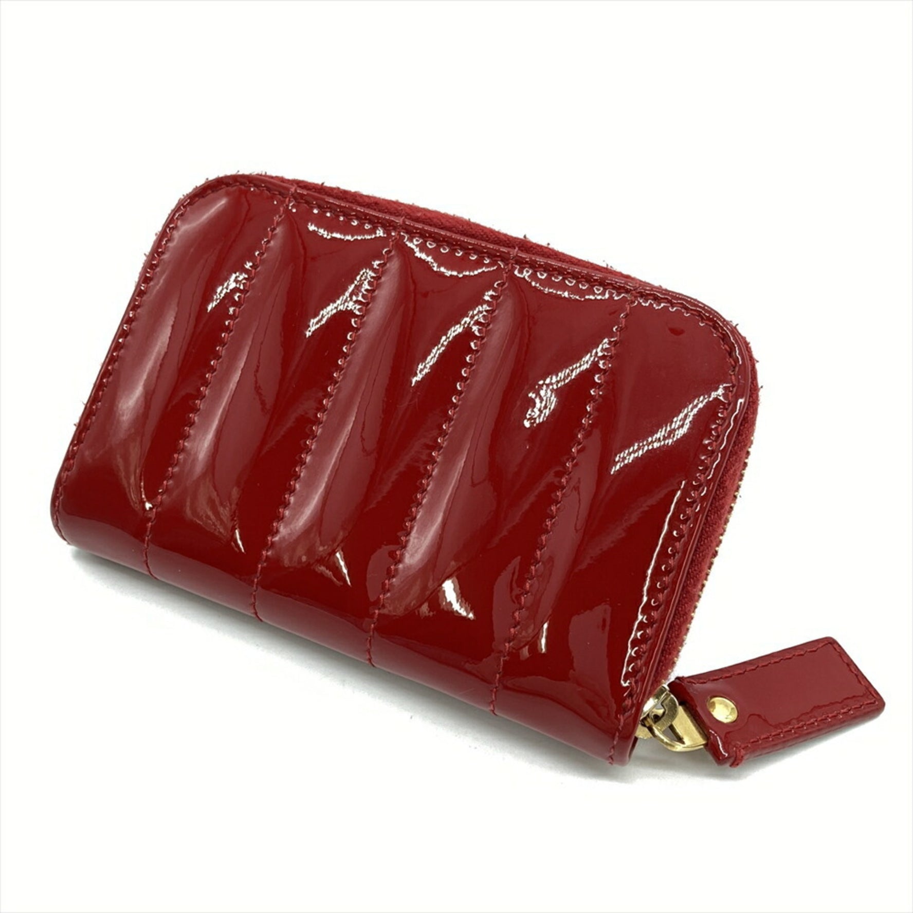 Saint Laurent YSL Coin Case Enamel Red