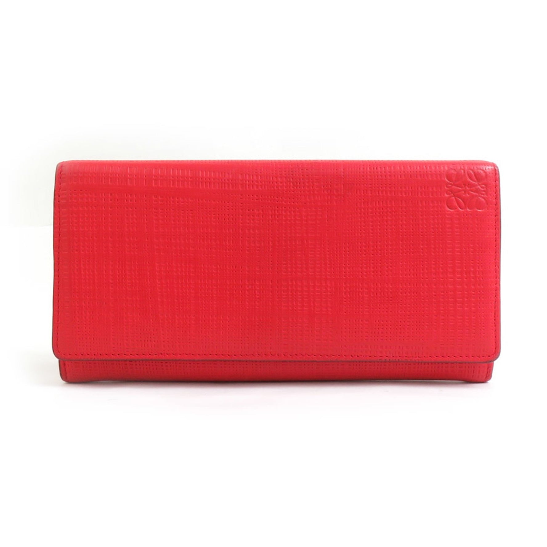 LOEWE Bi-fold Long Wallet Leather Red Women's h31154a