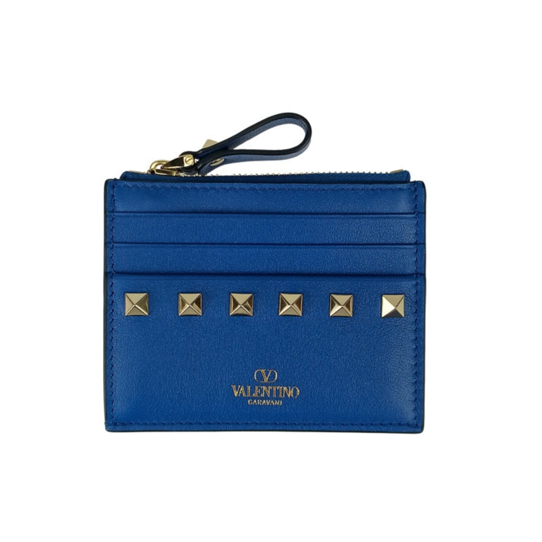 Valentino Garavani Rockstud Card Holder Leather Fragment Case