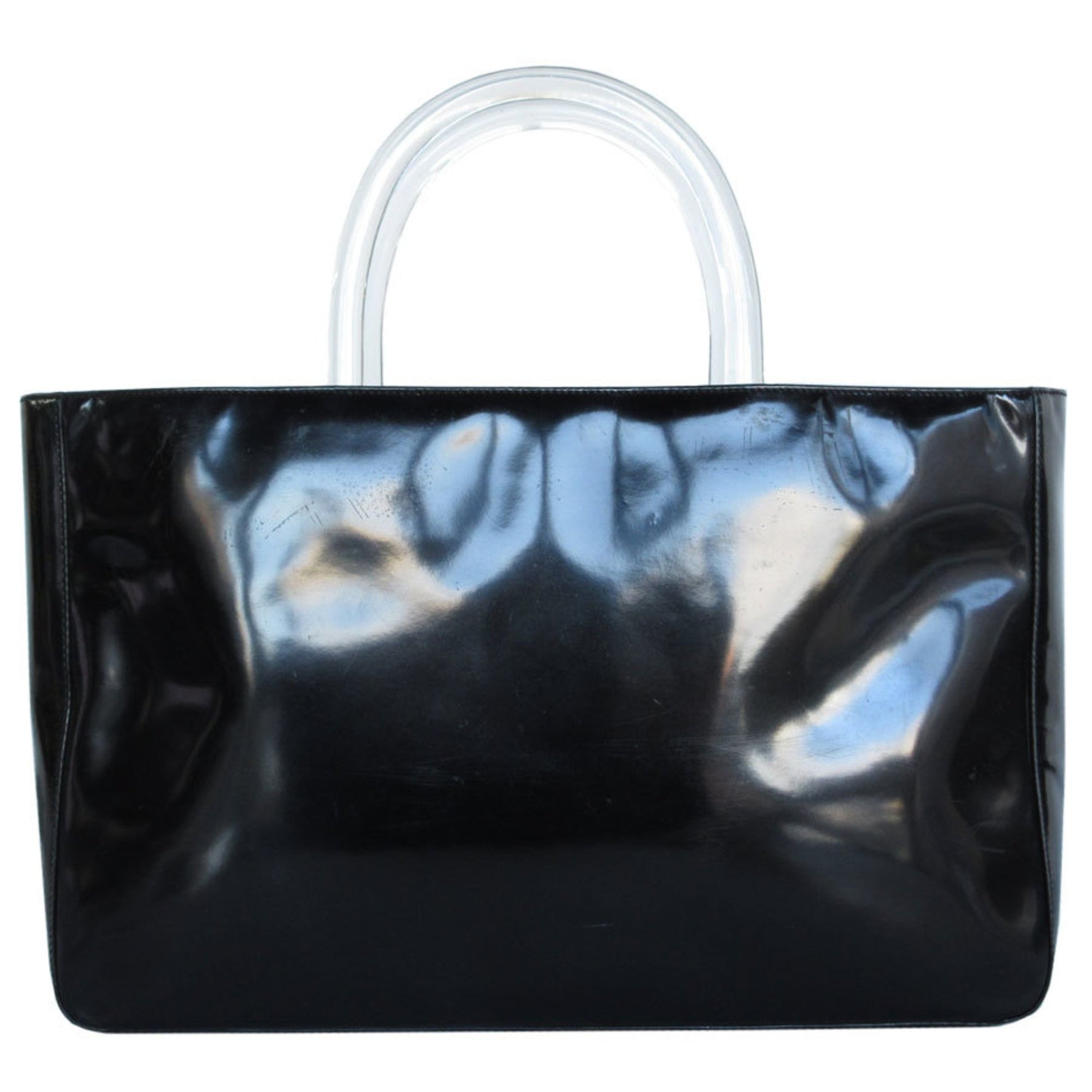 PRADA handbag leather plastic ladies