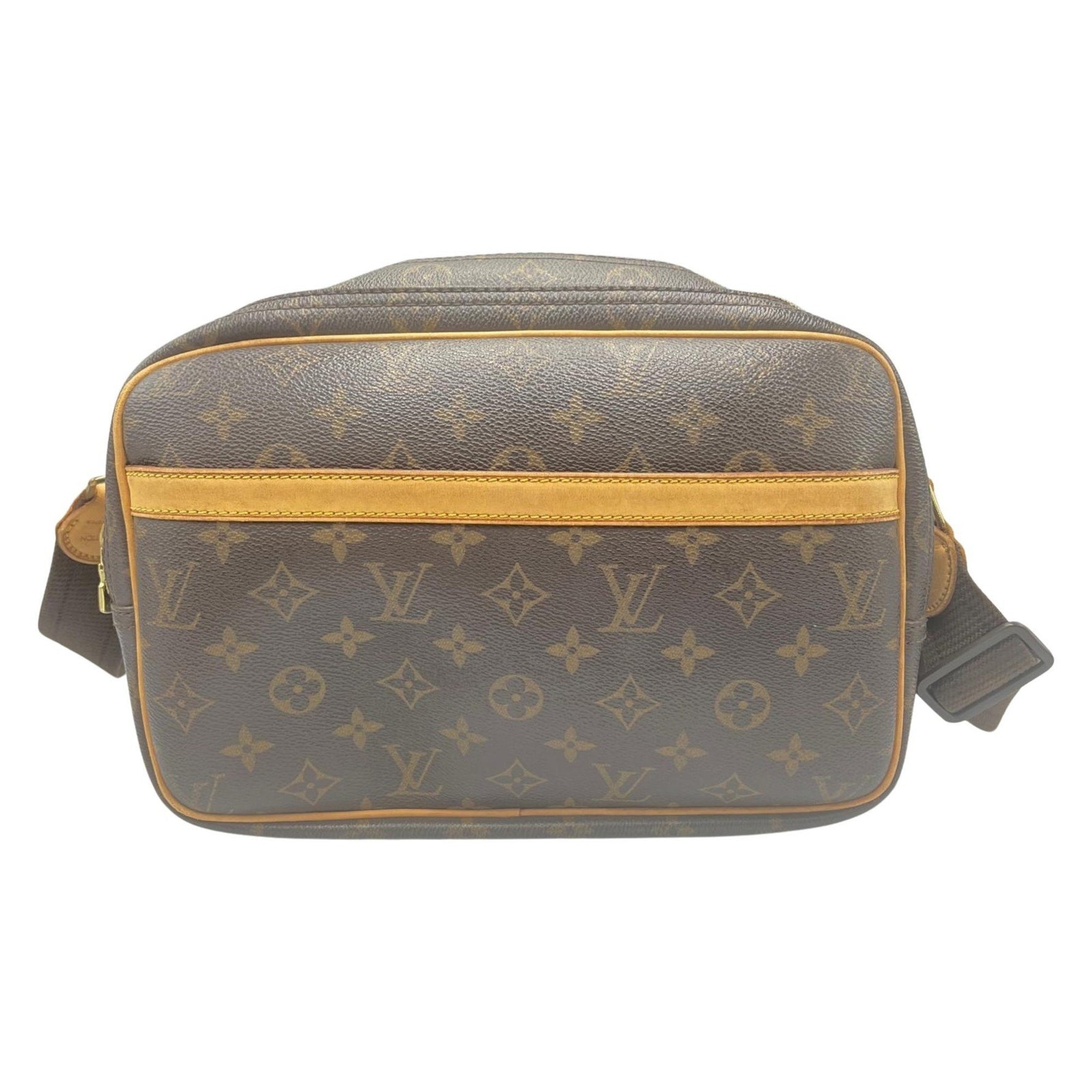Louis Vuitton Monogram Reporter PM Shoulder Bag in Canvas, Brown