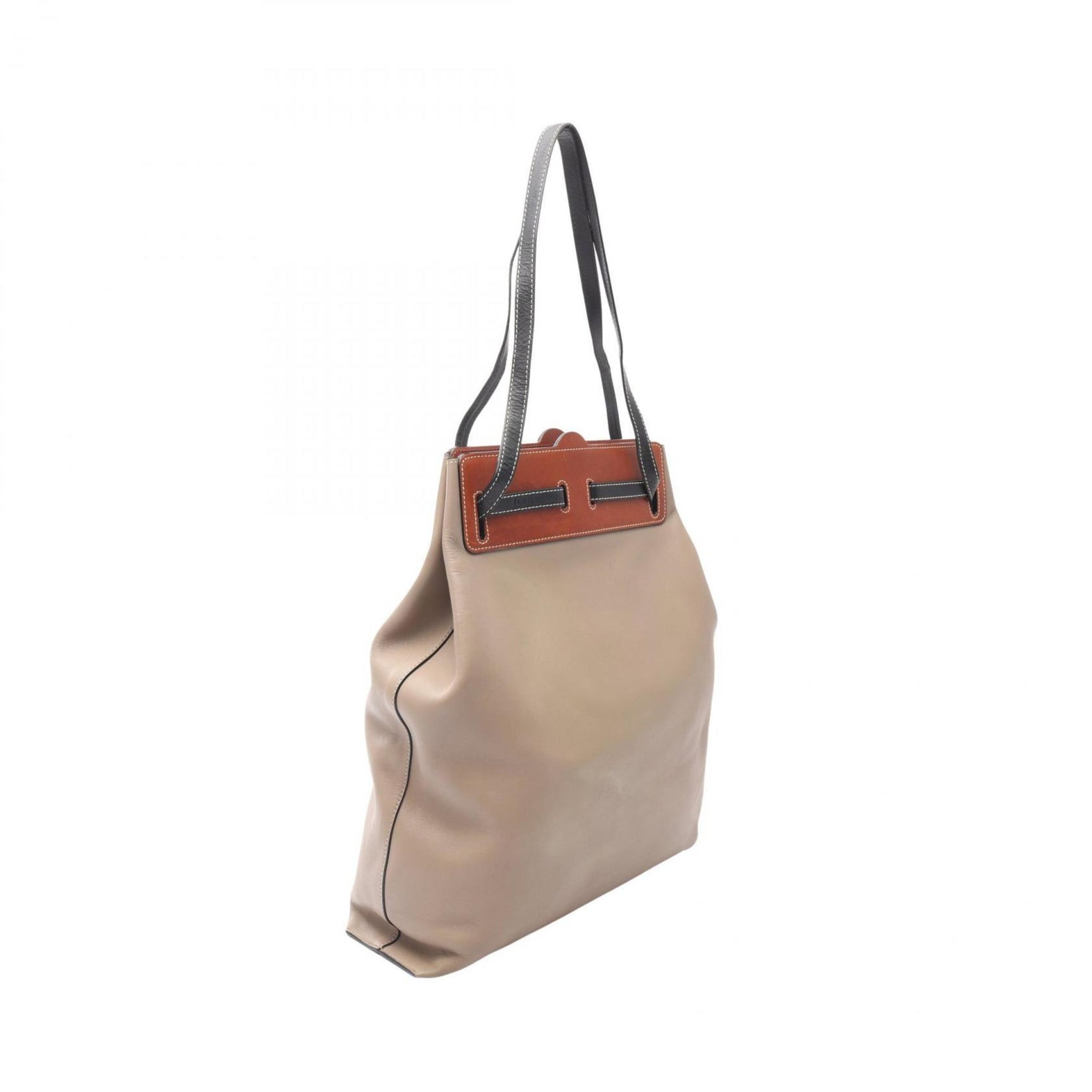 LOEWE LAZO TOTE BAG Leather Men's Bag Beige/Brown/Black