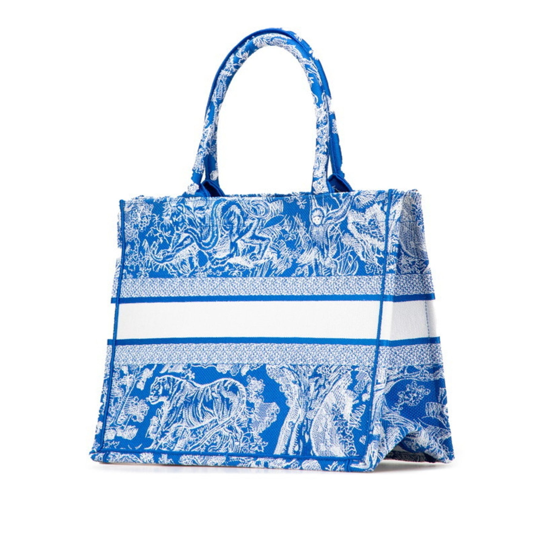 Christian Dior Dior Toile de Jouy Embroidered Book Tote Medium Bag Canvas