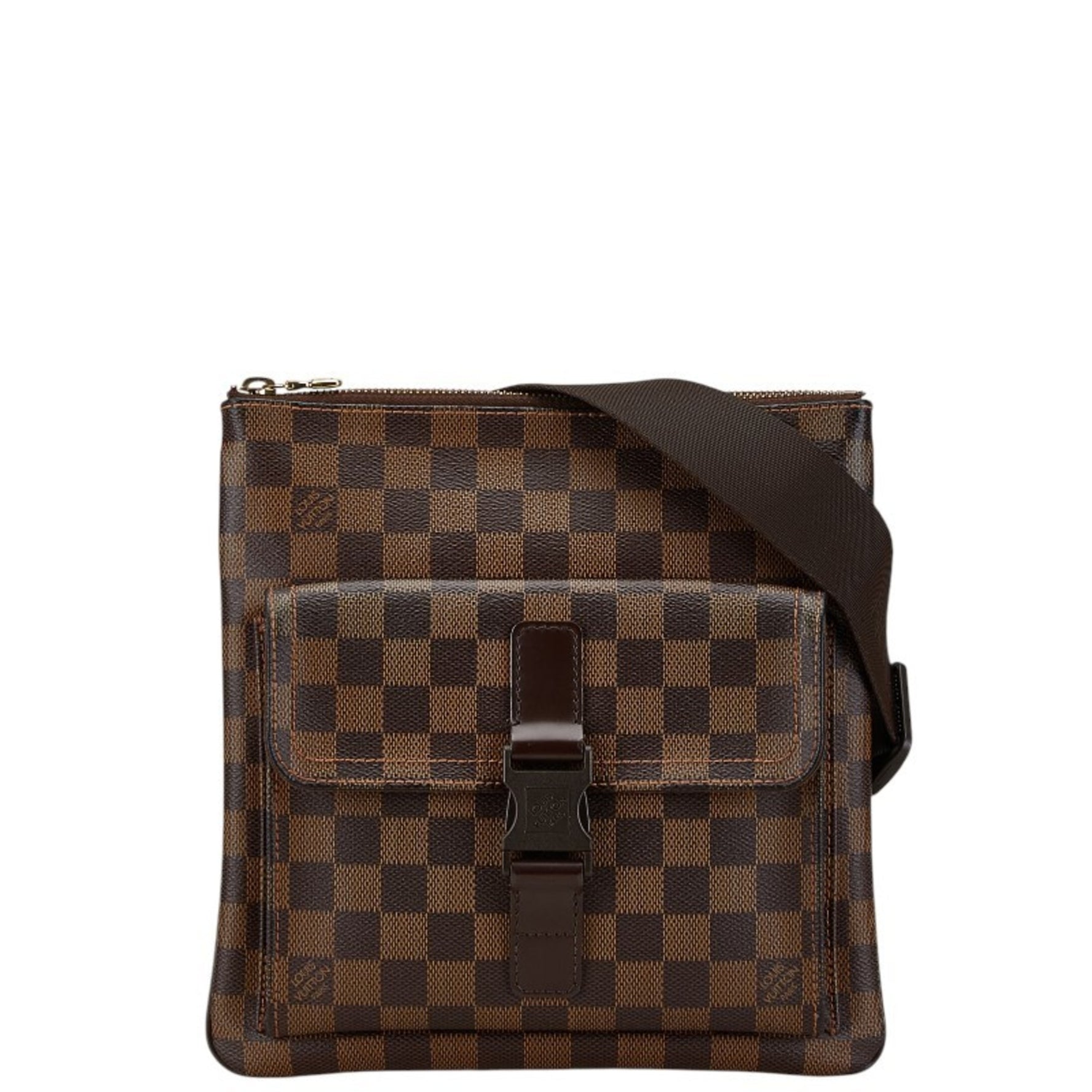 Louis Vuitton Damier Pochette Mervil Shoulder Bag N51127 Brown PVC Leather Women's LOUIS VUITTON