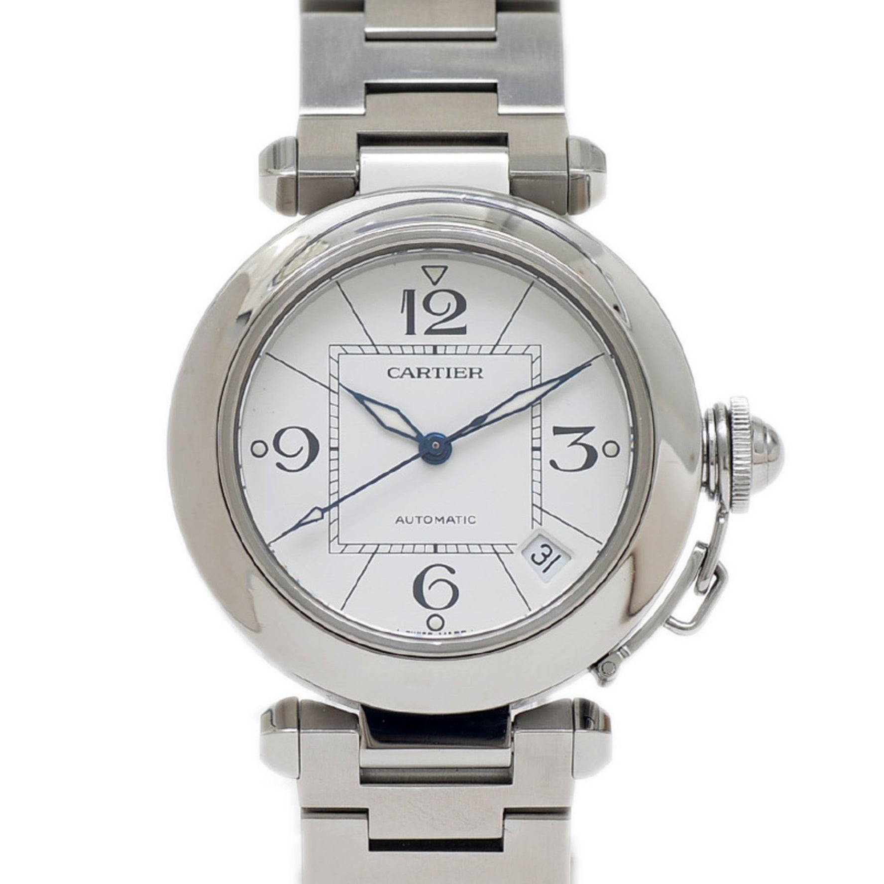 Cartier Pasha C Watch, White Dial, Stainless Steel, Automatic