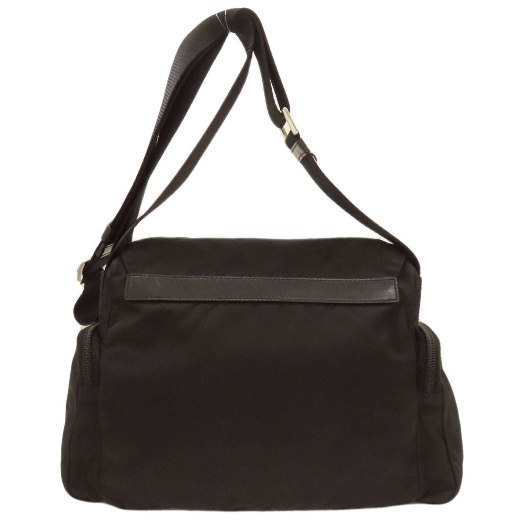 Prada logo hardware shoulder bag nylon material