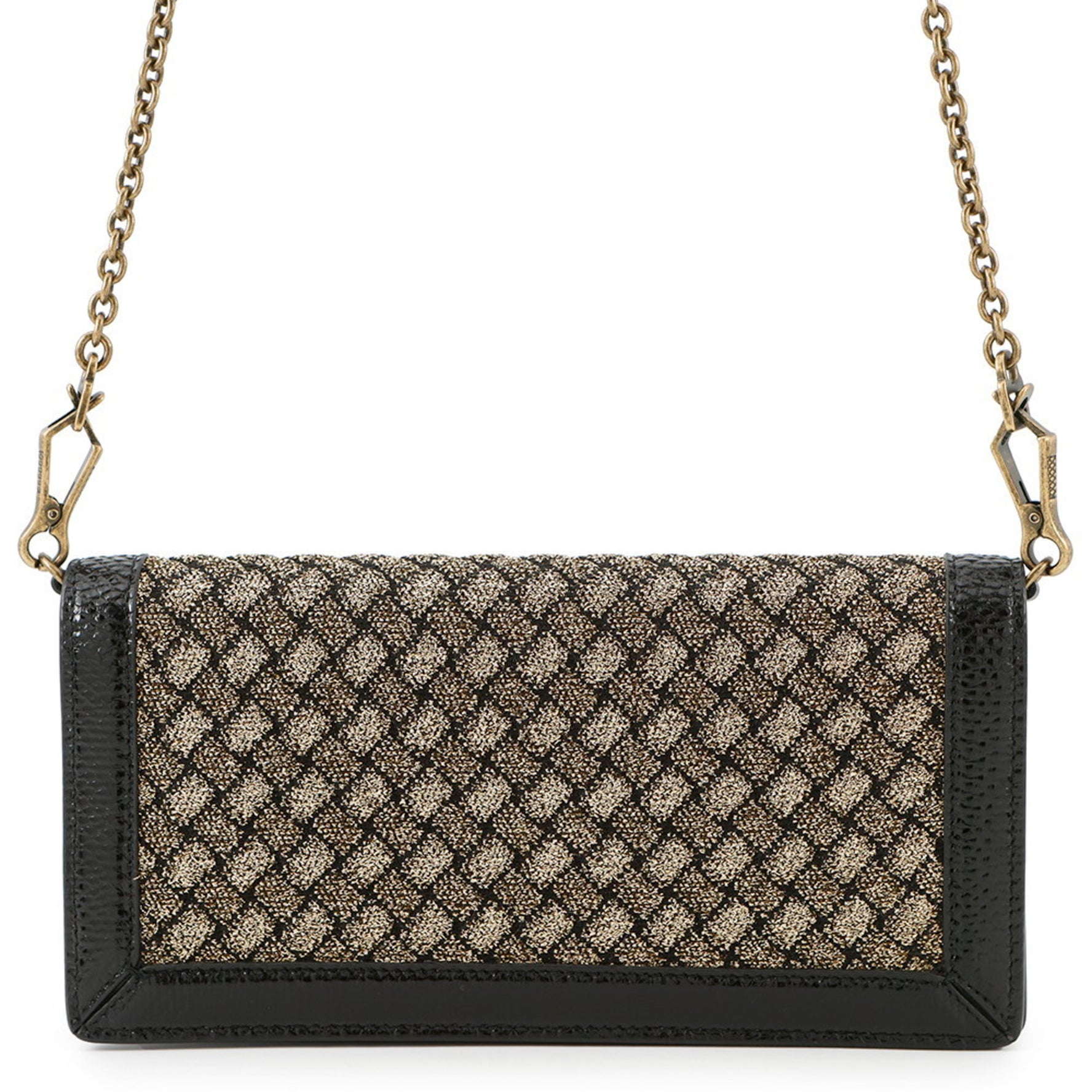 Bottega Veneta Chain Wallet Intrecciato Leather BOTTEGA VENETA Black