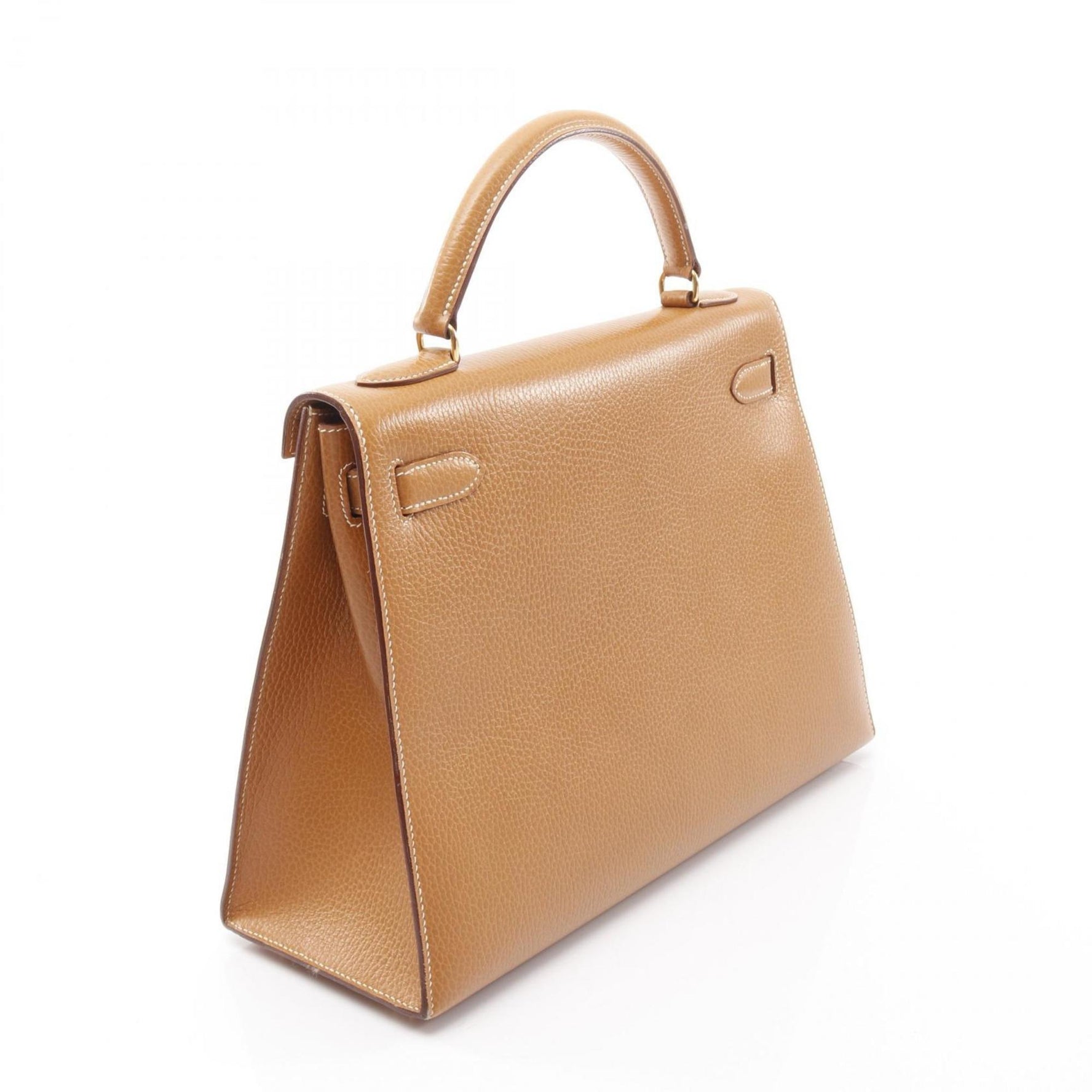 Hermes Hermès Kelly 32 handbag, leather Ardennes bag, brown, for women