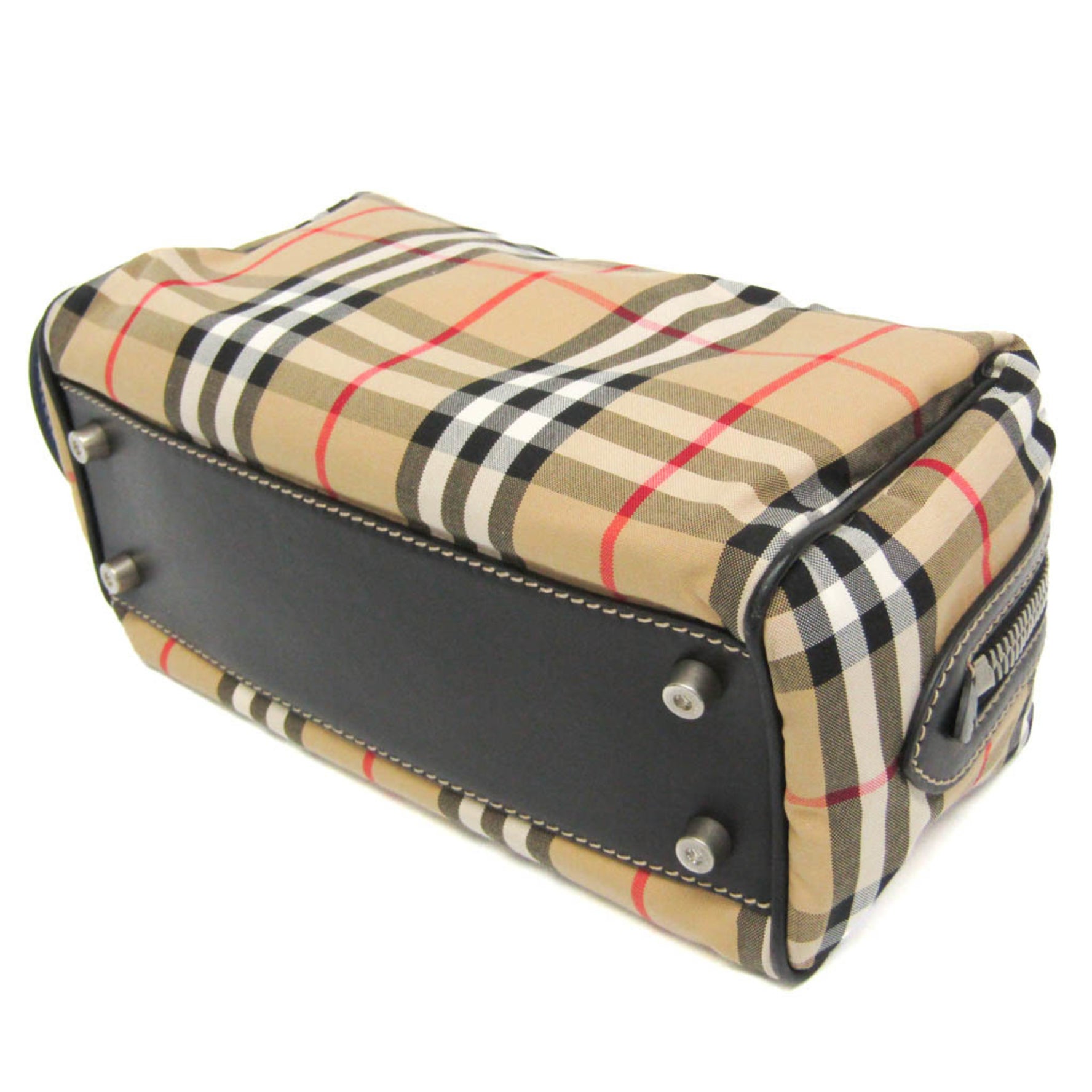 Burberry Vintage Check Wash Bag Women,Men Leather,Nylon Canvas Clutch Bag,Pouch Beige