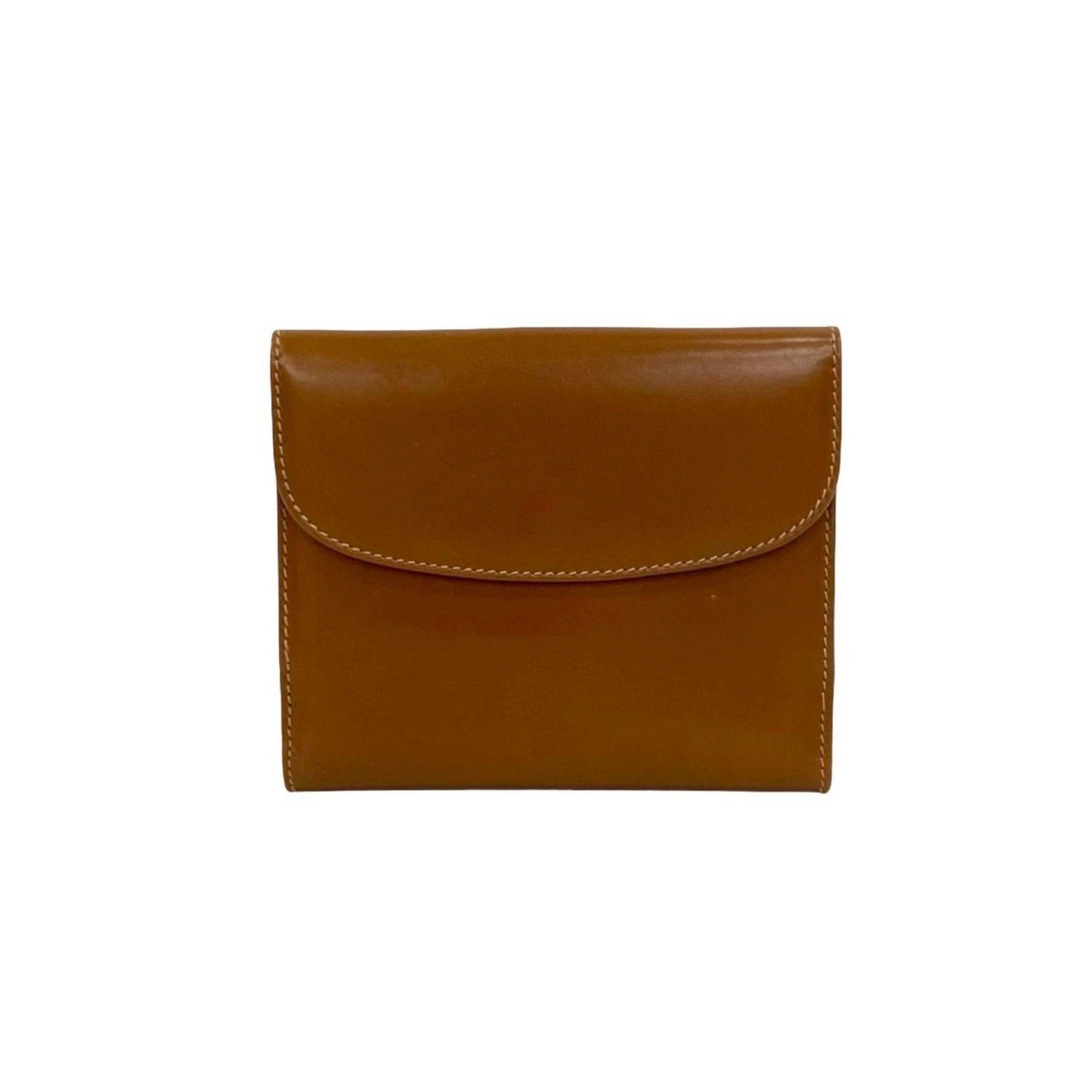 GUCCI Old Gucci Leather Genuine Bifold Wallet Mini Business Card Holder/Card Case Brown