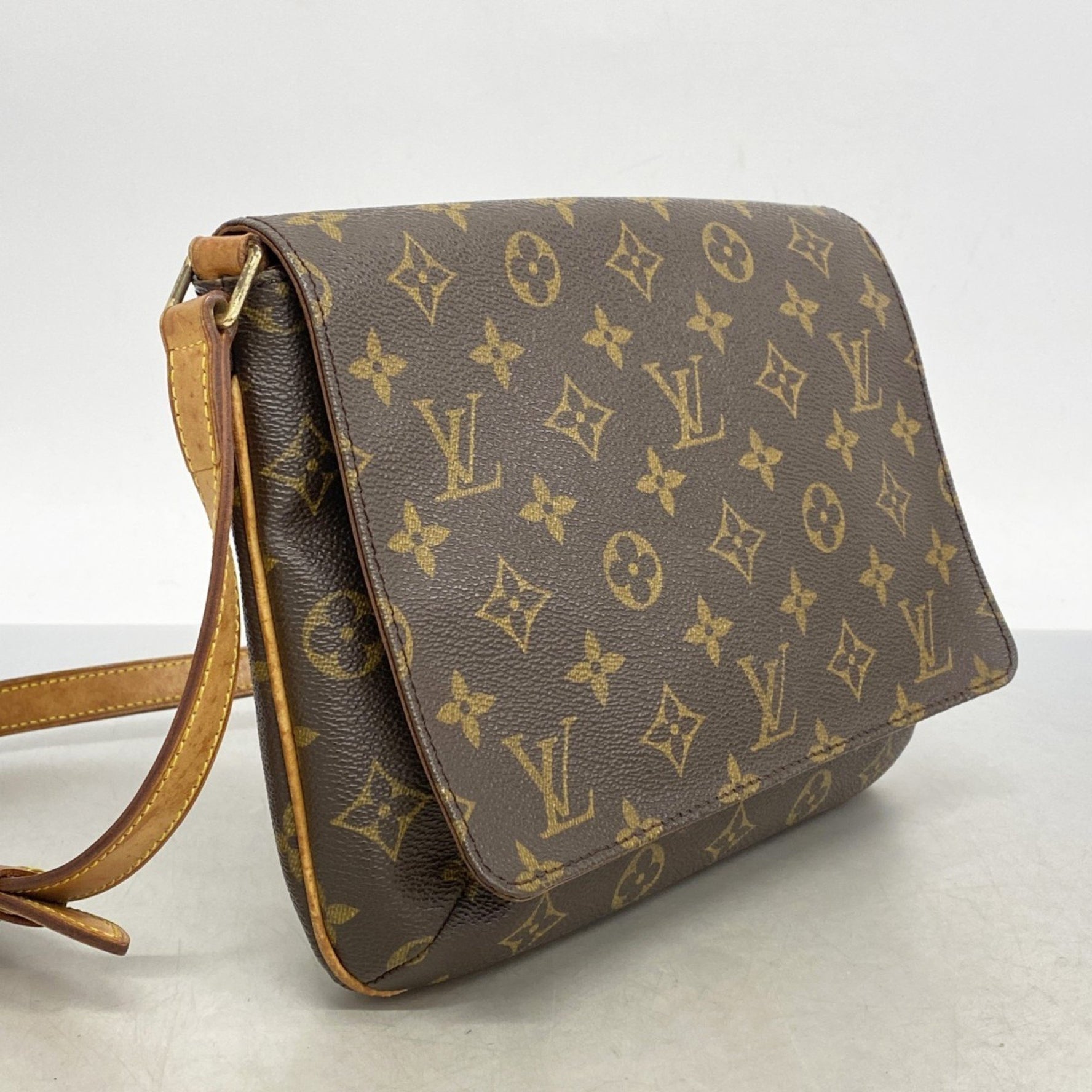 Louis Vuitton Monogram Musette Tango Short Strap Shoulder Bag M51257 Brown Women's