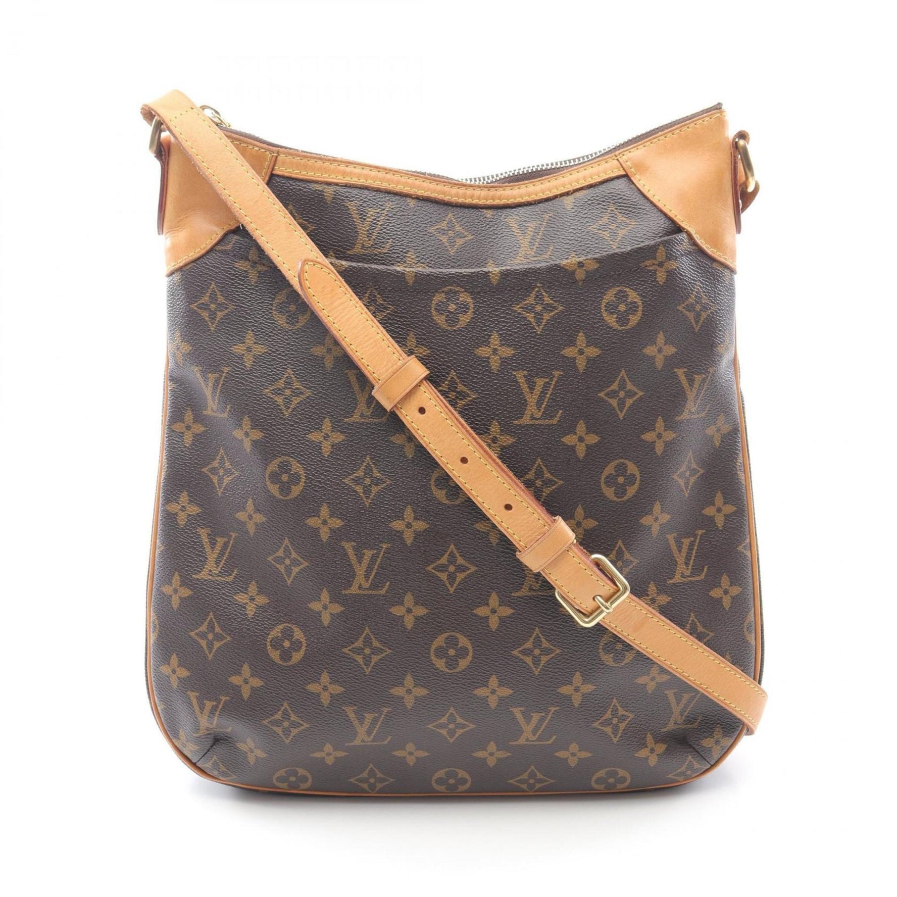 Louis Vuitton Odeon MM Shoulder Bag in Coated Canvas and Leather with Monogram Design