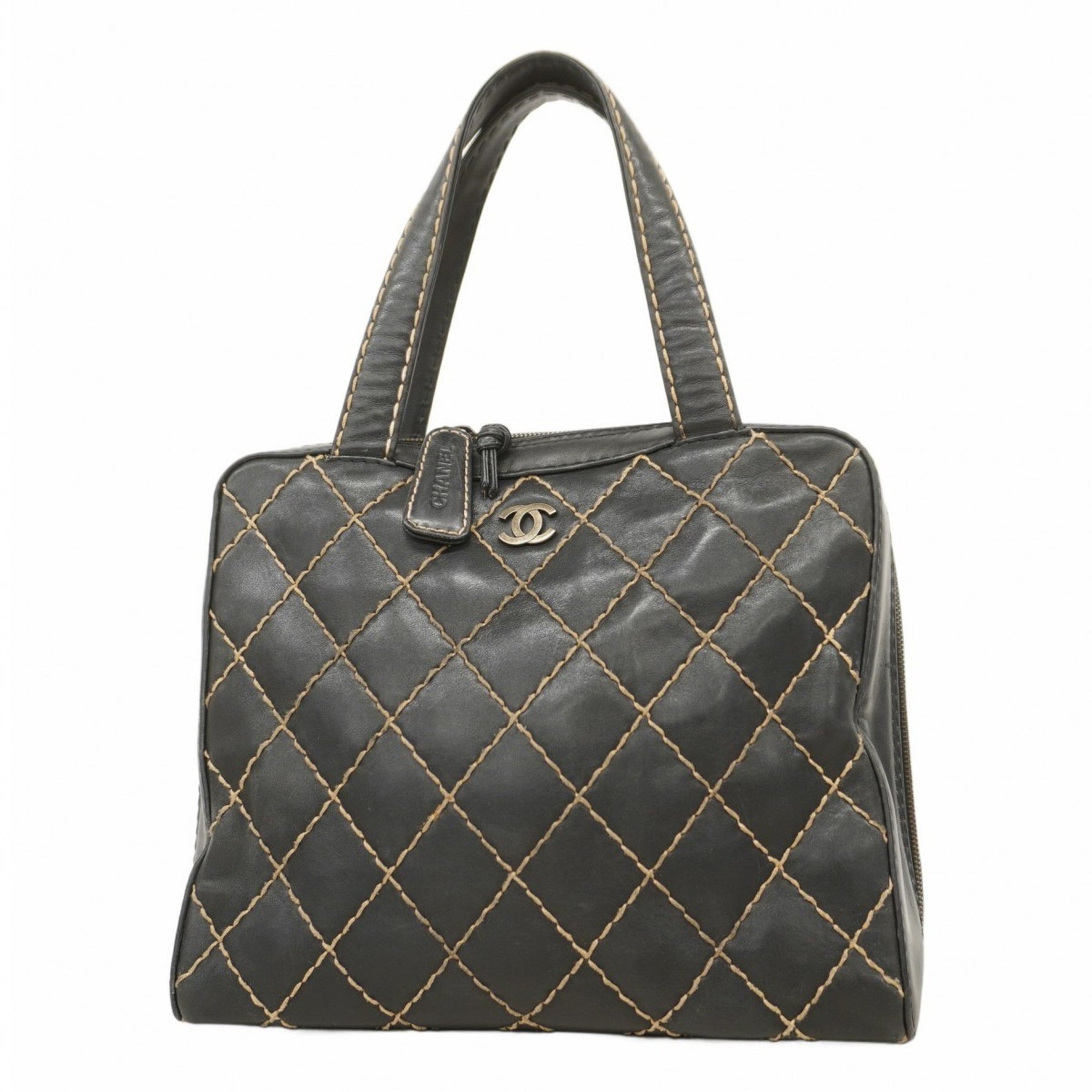 Chanel handbag, wild stitch lambskin