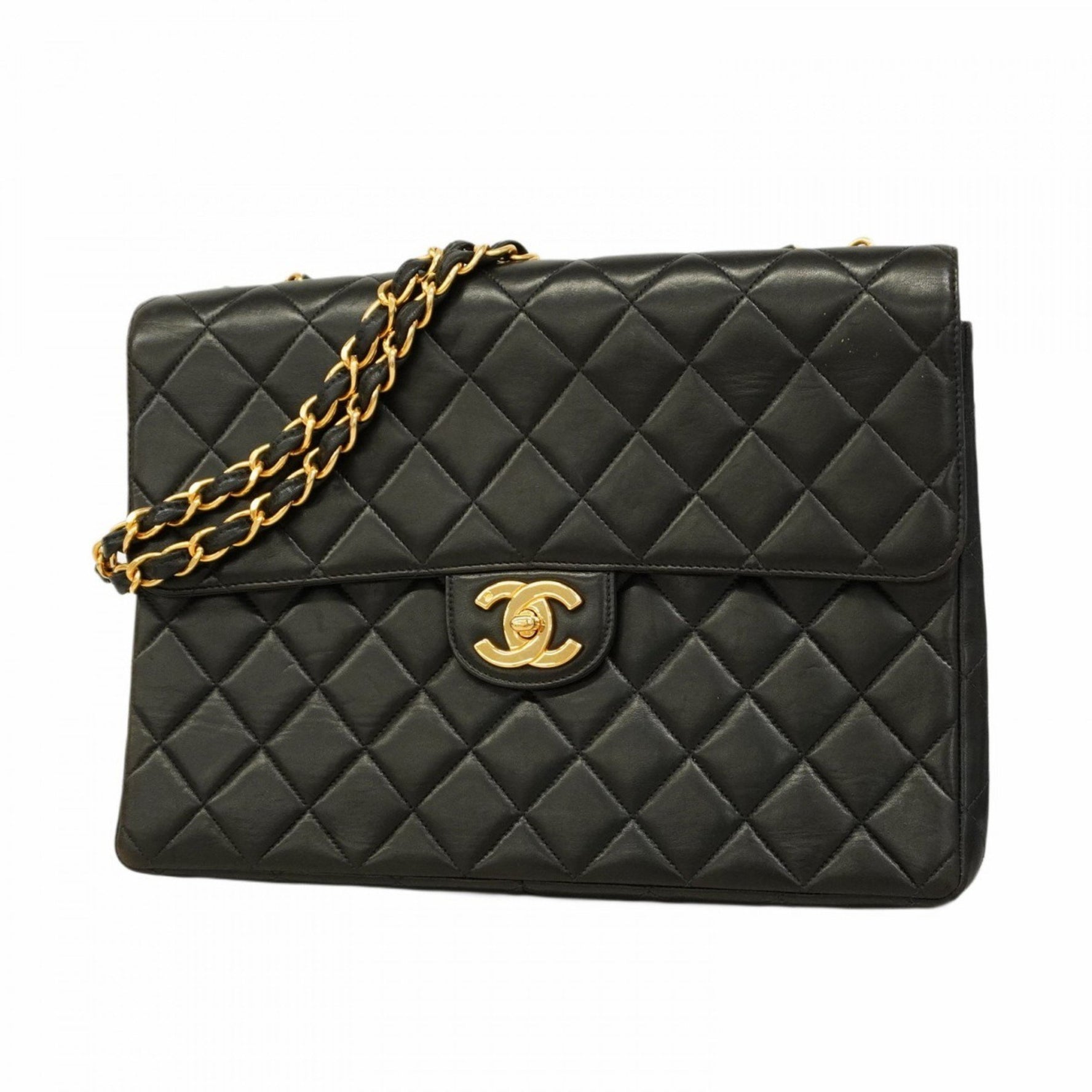 Chanel Shoulder Bag, Large Matelasse, Double Chain, Lambskin