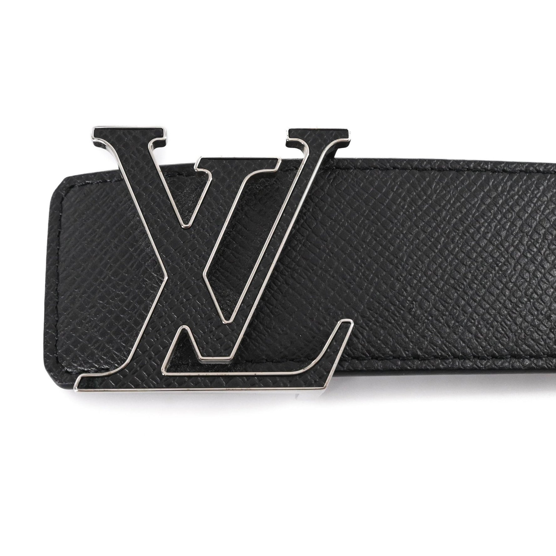 LOUIS VUITTON LV Monogram Eclipse Santur Reversible Leather Belt in #90