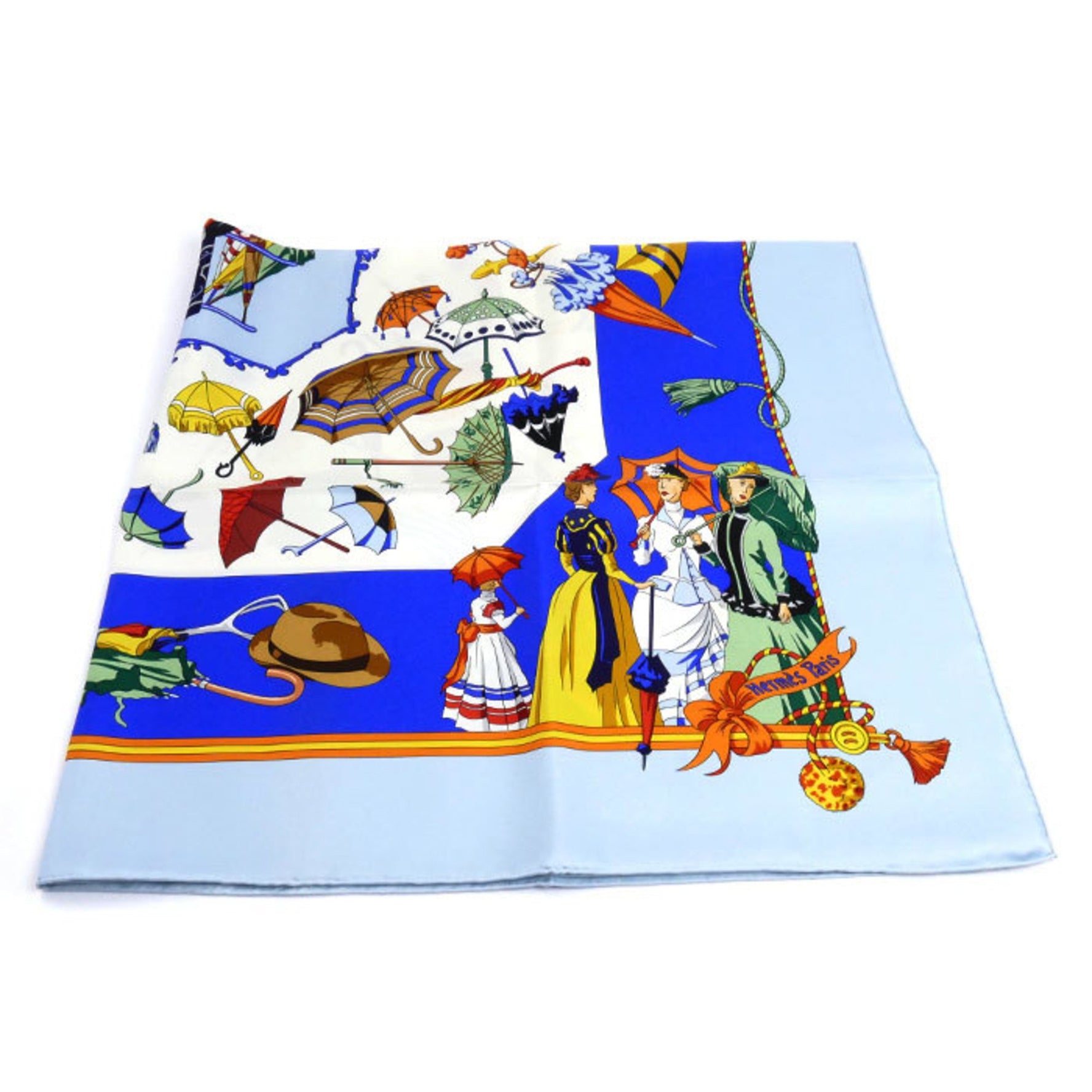 HERMES Parasols and Umbrellas OMBRELLES ET PARARLUIES Carre 90 Scarf Muffler Multicolor
