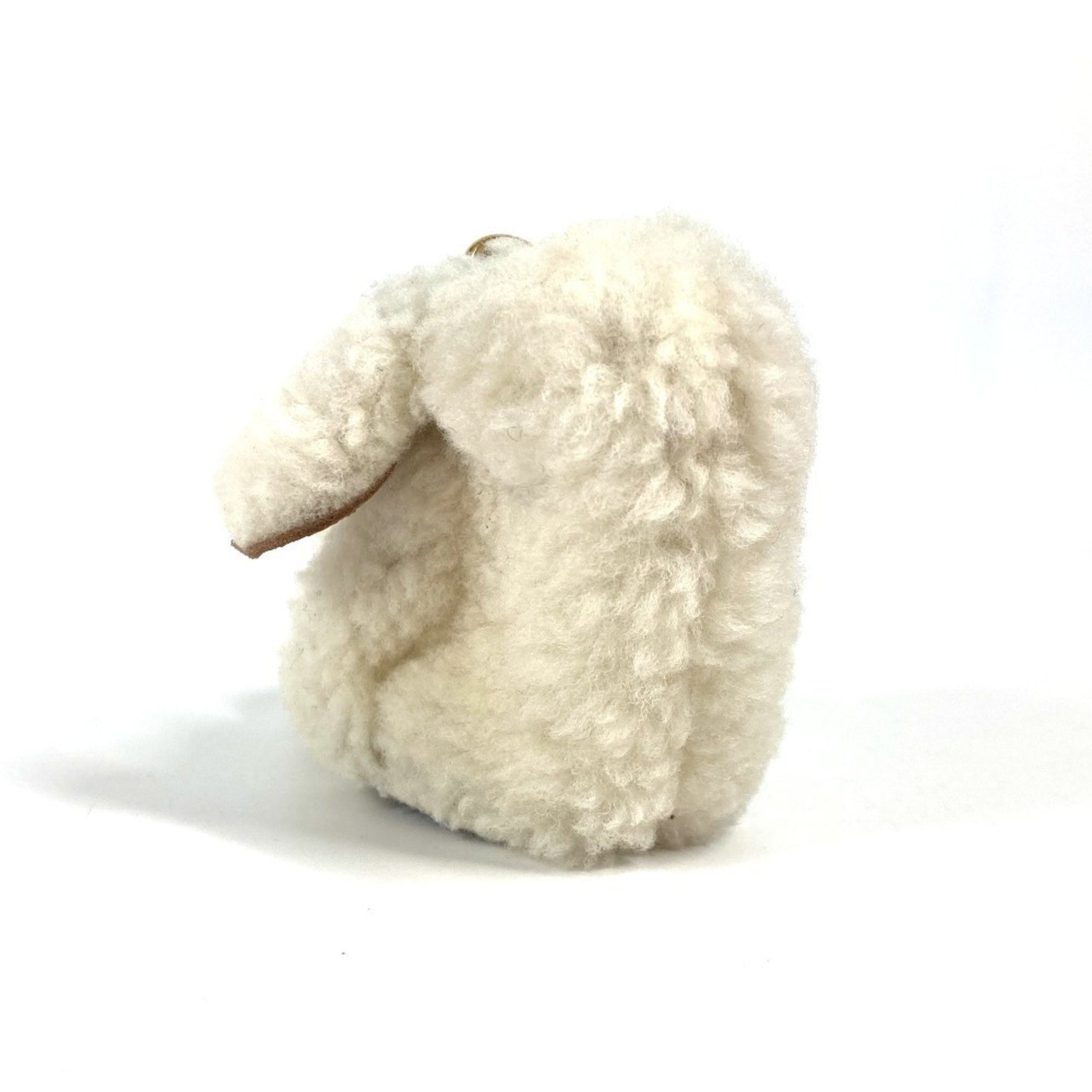 LOEWE wallet, coin purse, rabbit, fur, bag charm, key holder, case, leather, men, women, ivory