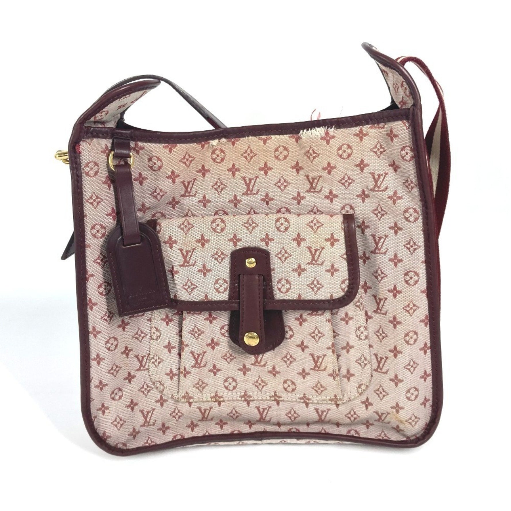 Louis Vuitton Monogram Mini Busas Marie Kate Crossbody Bag Shoulder Canvas Cerise Red