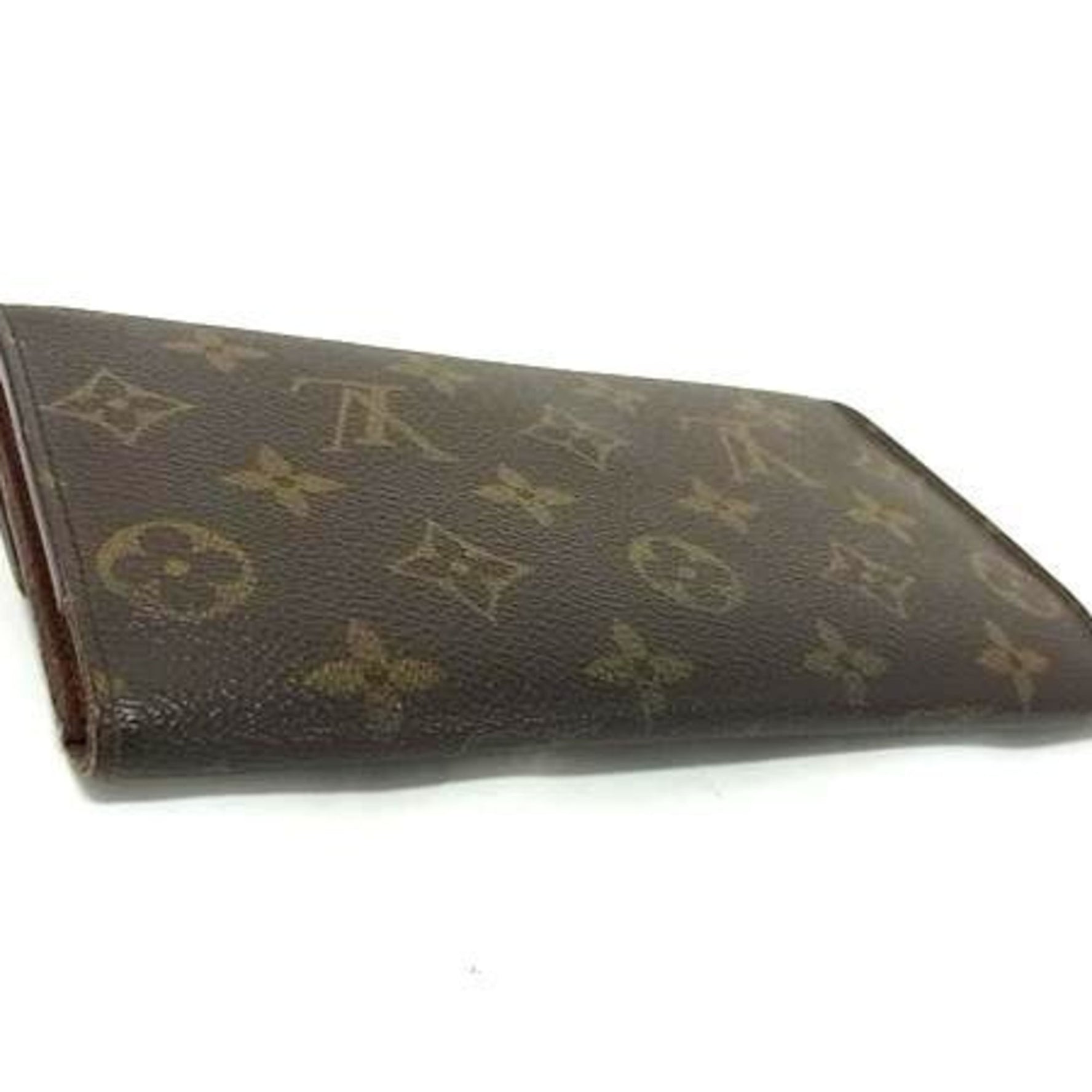 LOUIS VUITTON Monogram Porte Tresor International Long Wallet M61215 Brown Leather for Men and Women