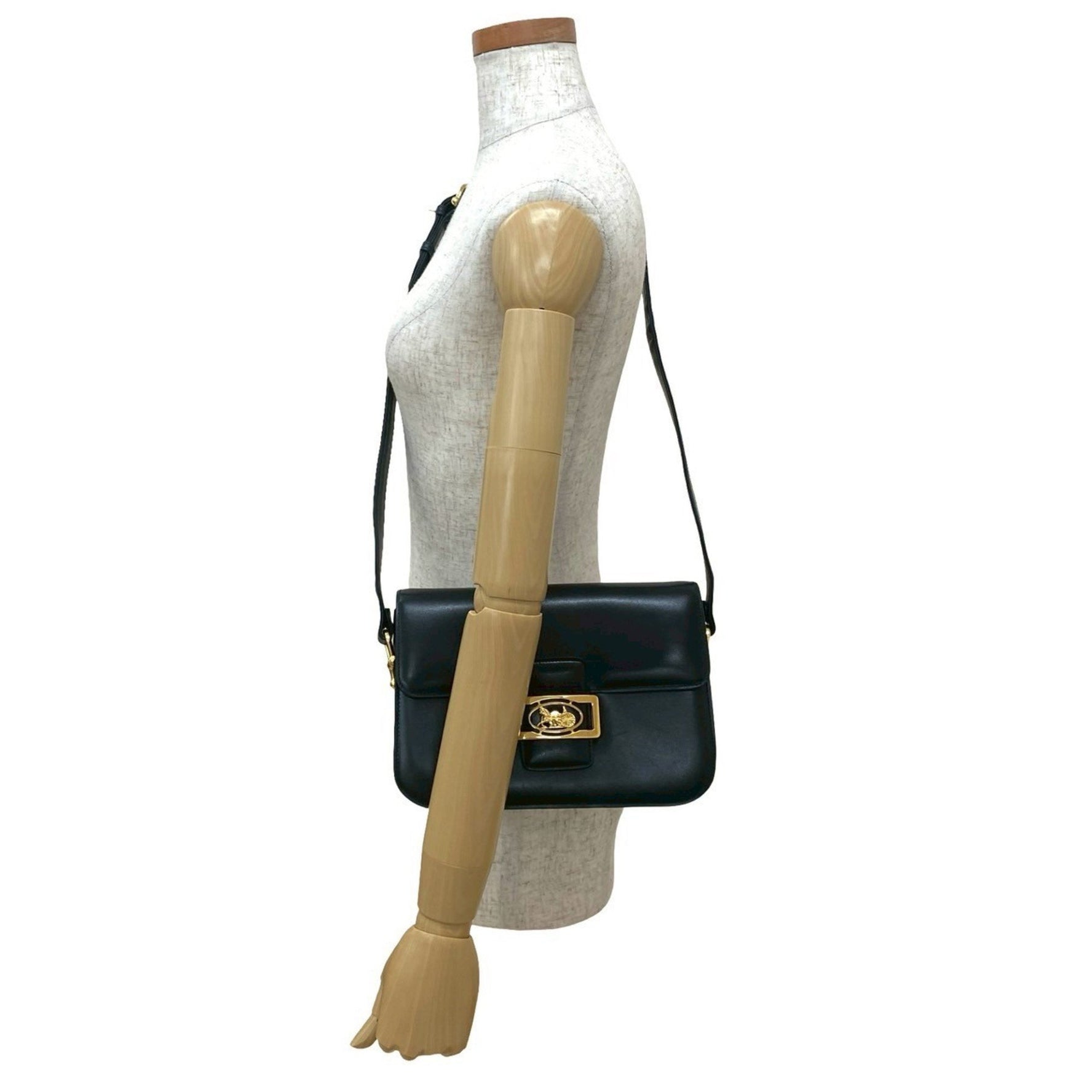 CELINE Vintage Horse Carriage Calf Leather Shoulder Bag/Pochette in