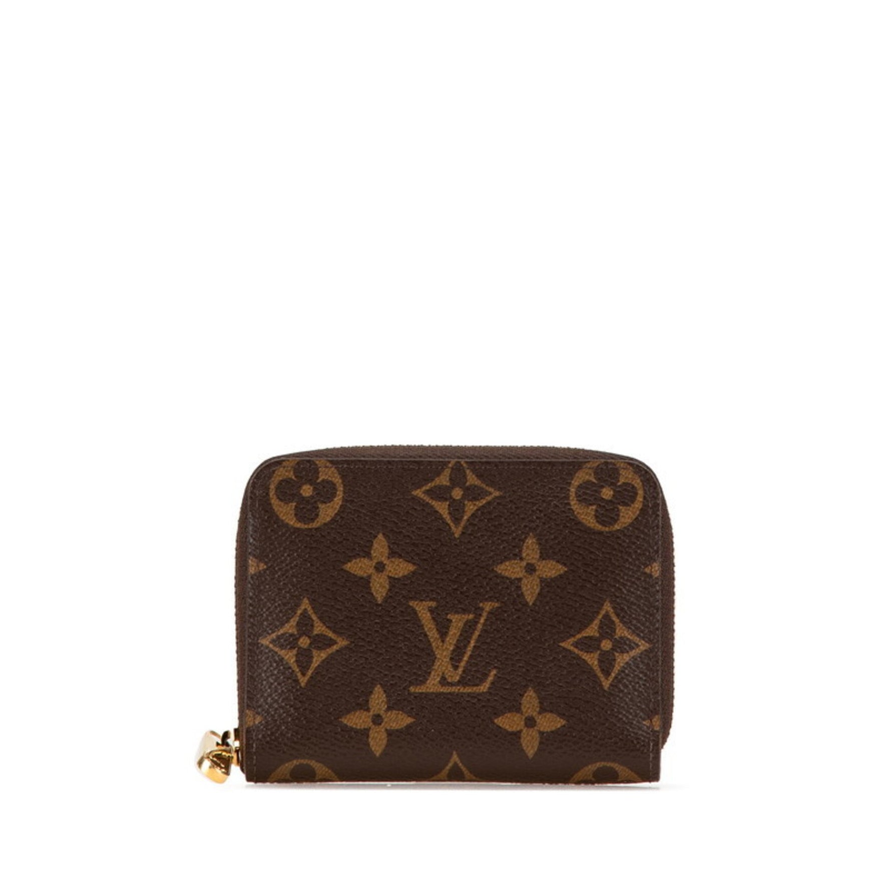 Louis Vuitton Monogram Zippy Coin Purse Case M60067 Brown PVC Leather Women's LOUIS VUITTON