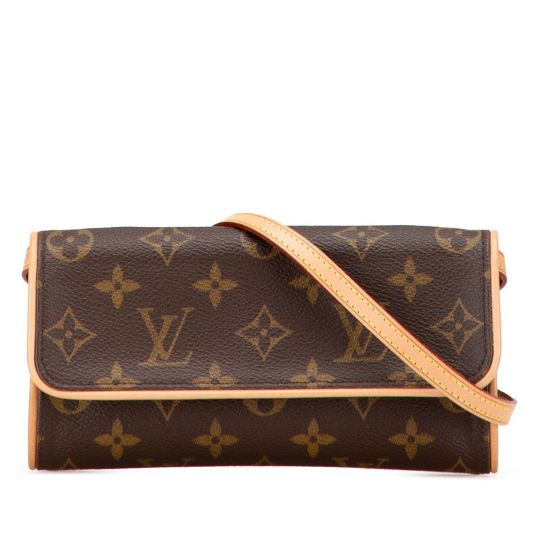 Louis Vuitton Monogram Pochette Twin PM Crossbody Mini Shoulder Bag Leather LOUIS VUITTON