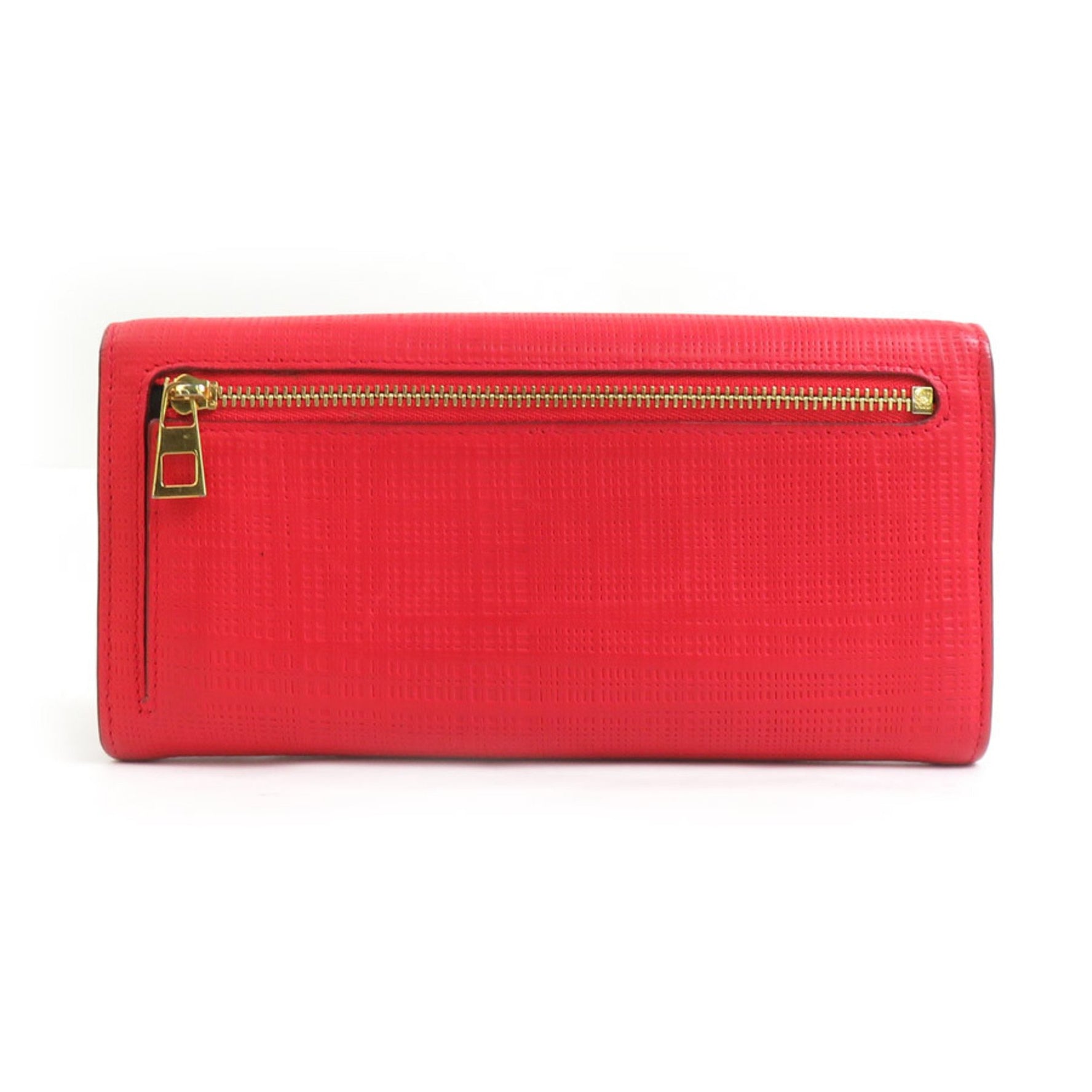 LOEWE Bi-fold Long Wallet Leather Red Women's h31154a
