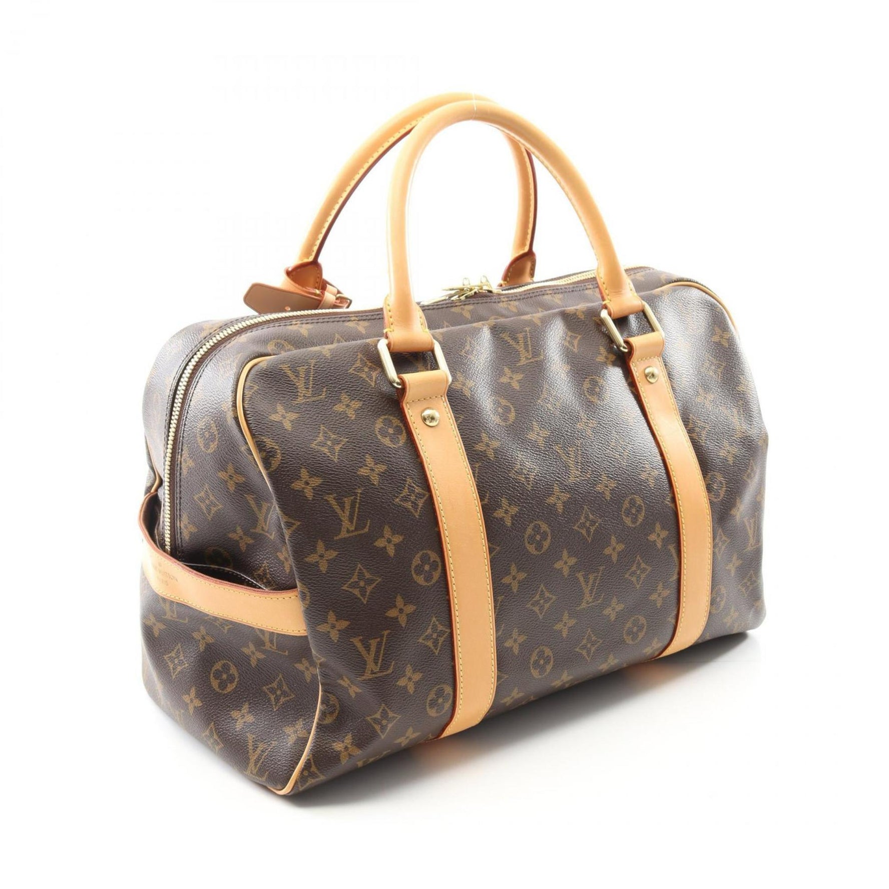 Louis Vuitton Carryall Boston Bag, Coated Canvas and Leather, Monogram, Brown, Men's