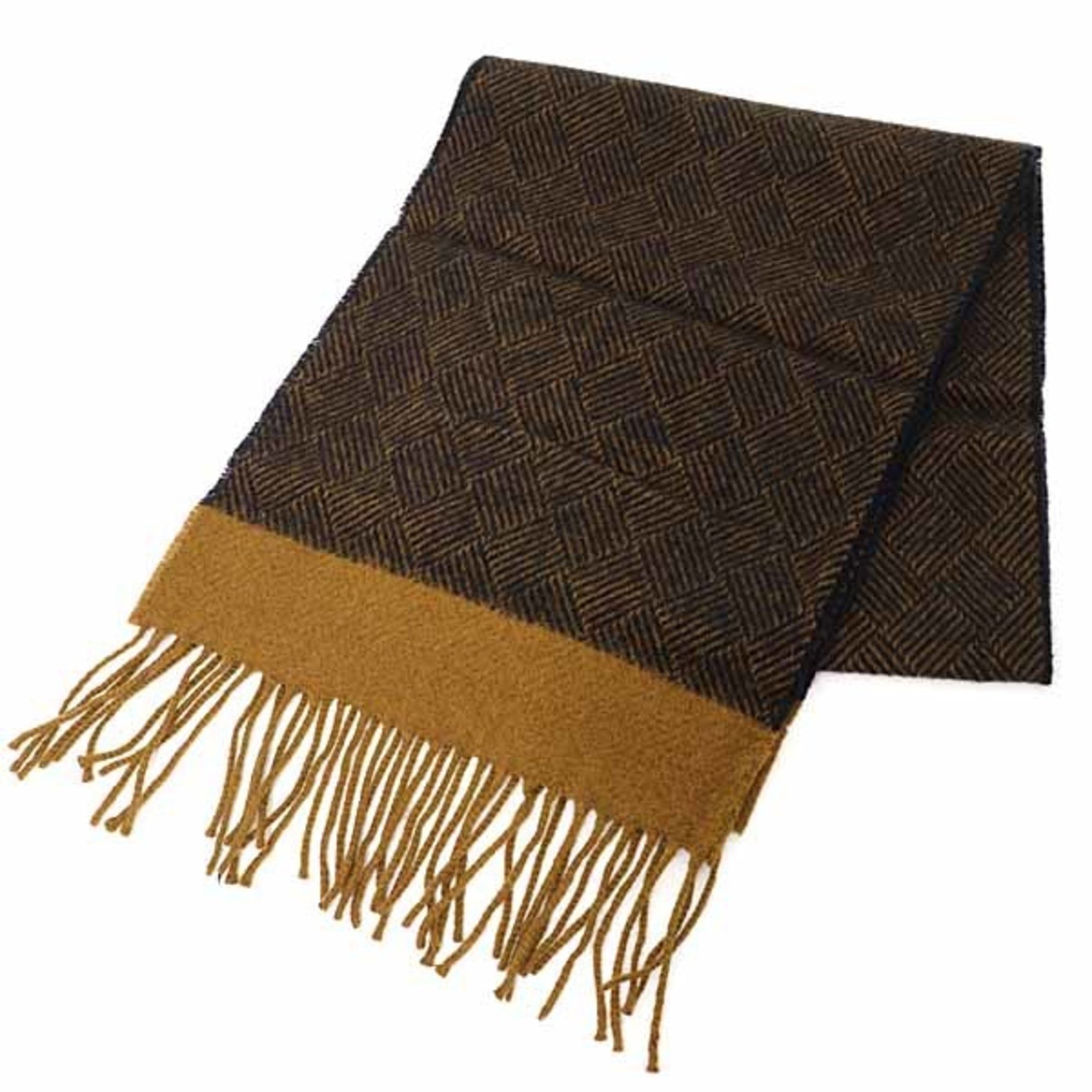 Christian Dior MONSIEUR Lambswool Scarf in Black and Brown