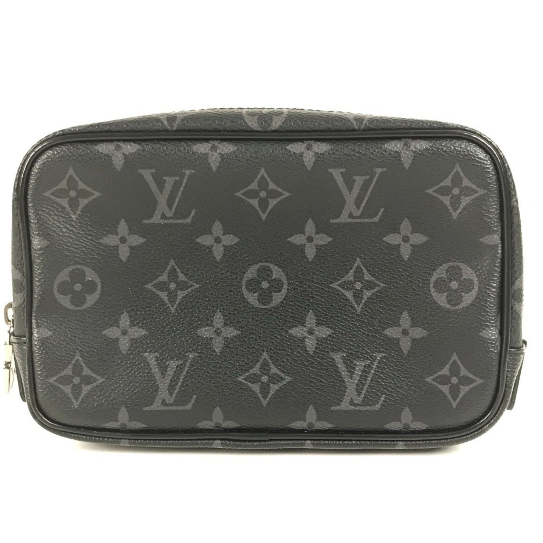 LOUIS VUITTON Monogram Eclipse True Toilette PM Second Bag/Clutch Bag/Multi-Pouch/Pouch in Canvas, Black