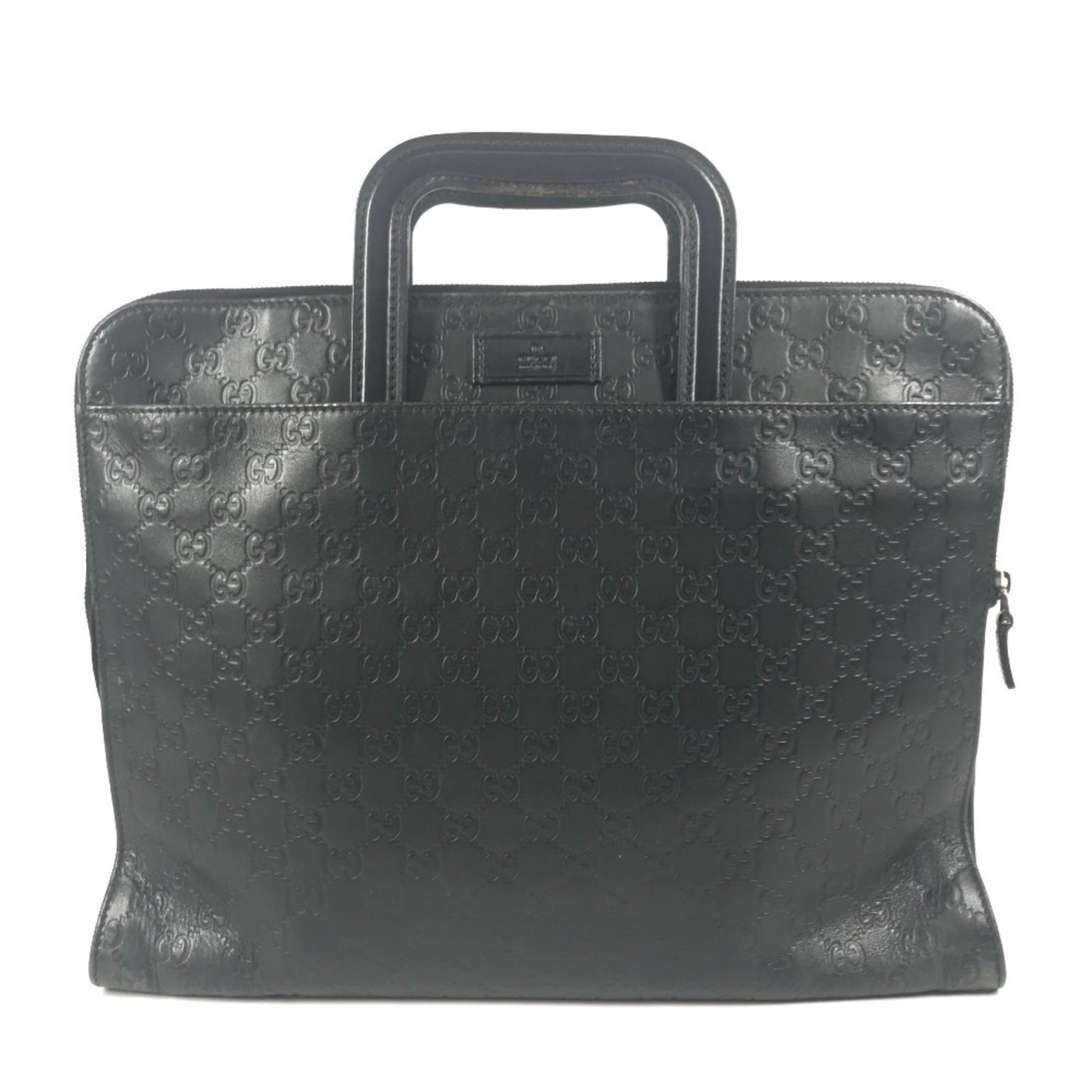 GUCCI Handbag, Document Bag, Guccissima GG Logo Business Tote Briefcase, Shimmer Leather, Men's