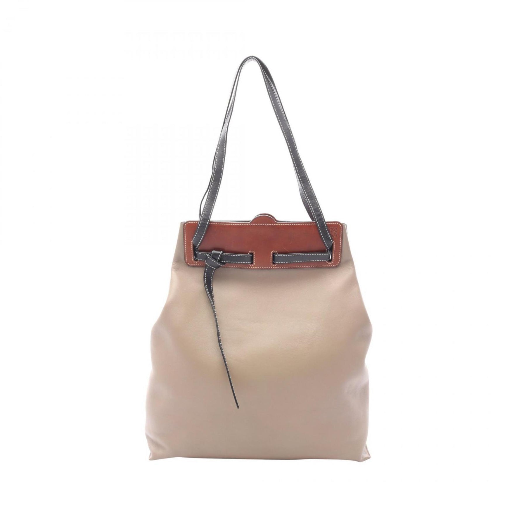 LOEWE LAZO TOTE BAG Leather Men's Bag Beige/Brown/Black
