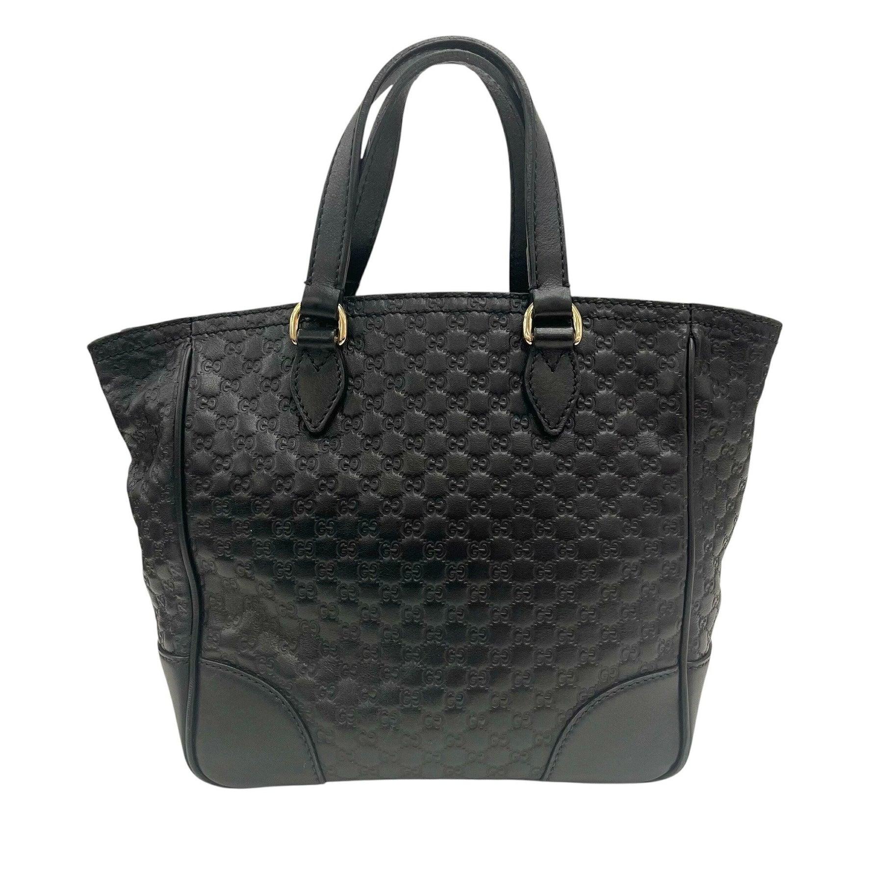 GUCCI Micro Guccissima Shoulder Bag/Handbag in Black Leather for Women