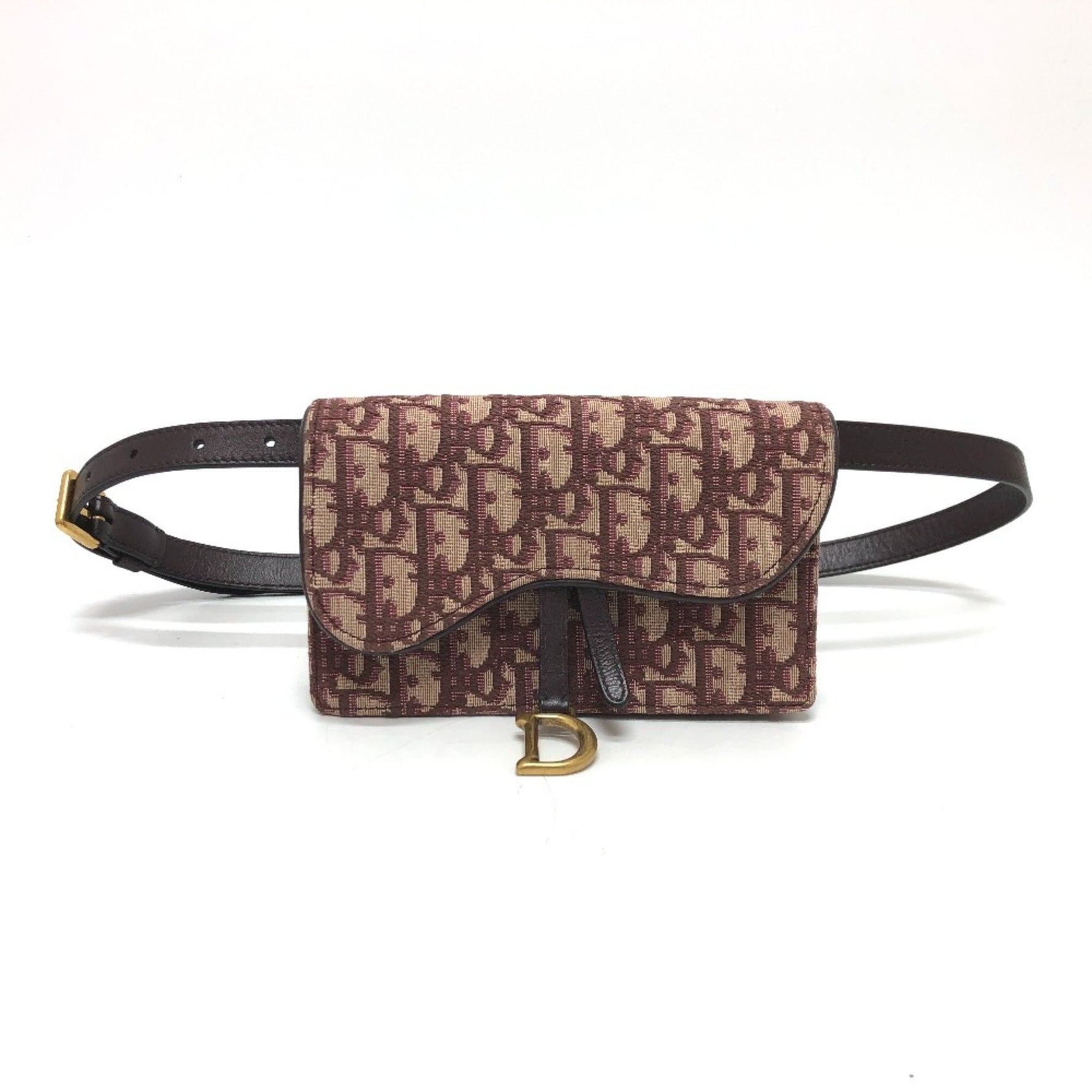 Christian Dior Trotter Saddle Belt Pouch/Waist Pouch/Body Bag in Canvas/Leather