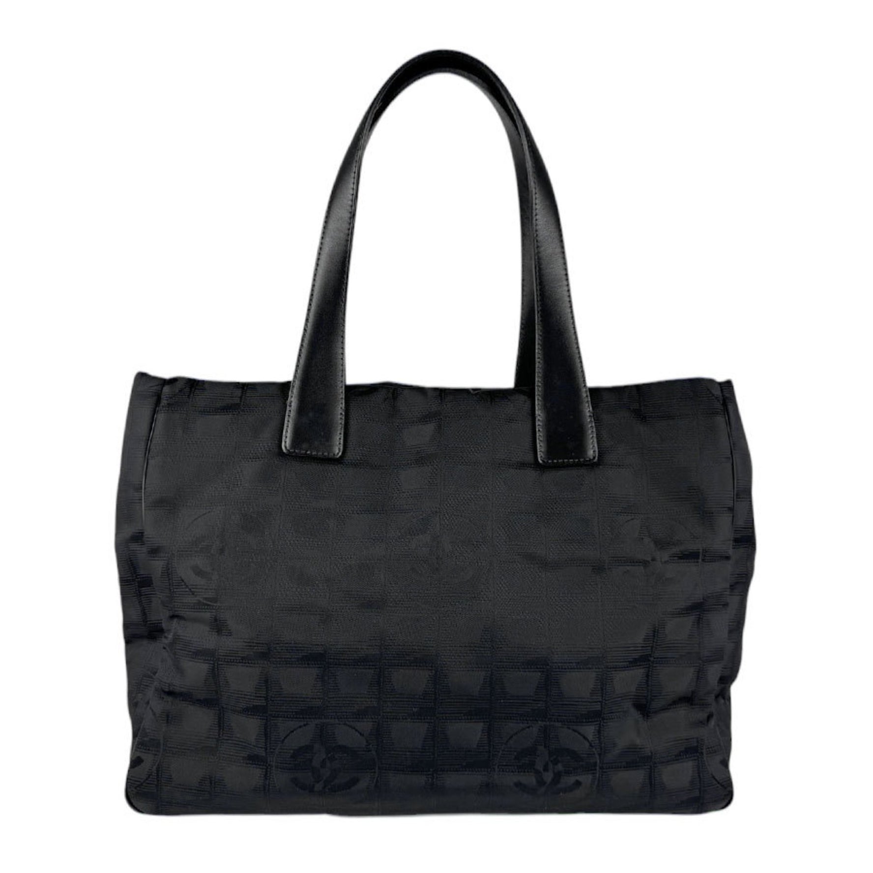 CHANEL Handbag New Travel Line Nylon Canvas Black Women's z3375
