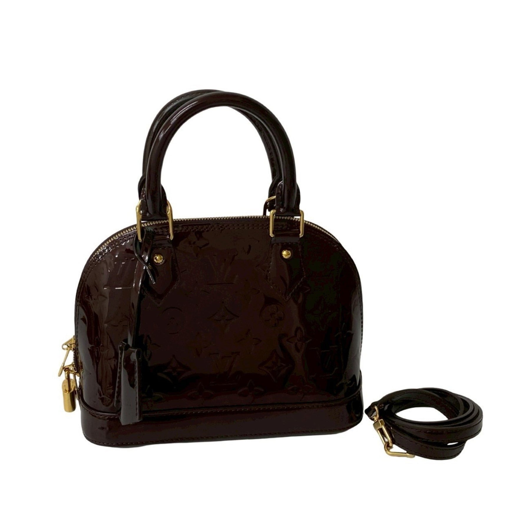 Louis Vuitton Alma BB Monogram Vernis Handbag/Shoulder Bag in Amaranth