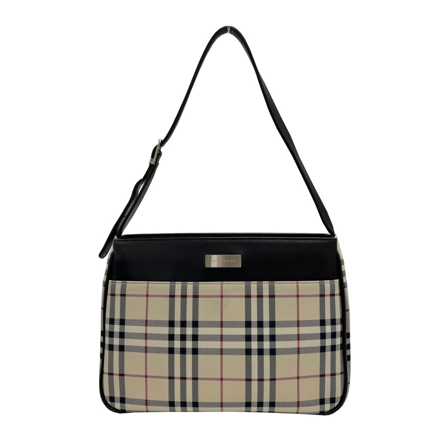 BURBERRY shoulder bag in canvas and leather with a Nova check pattern. Available women.